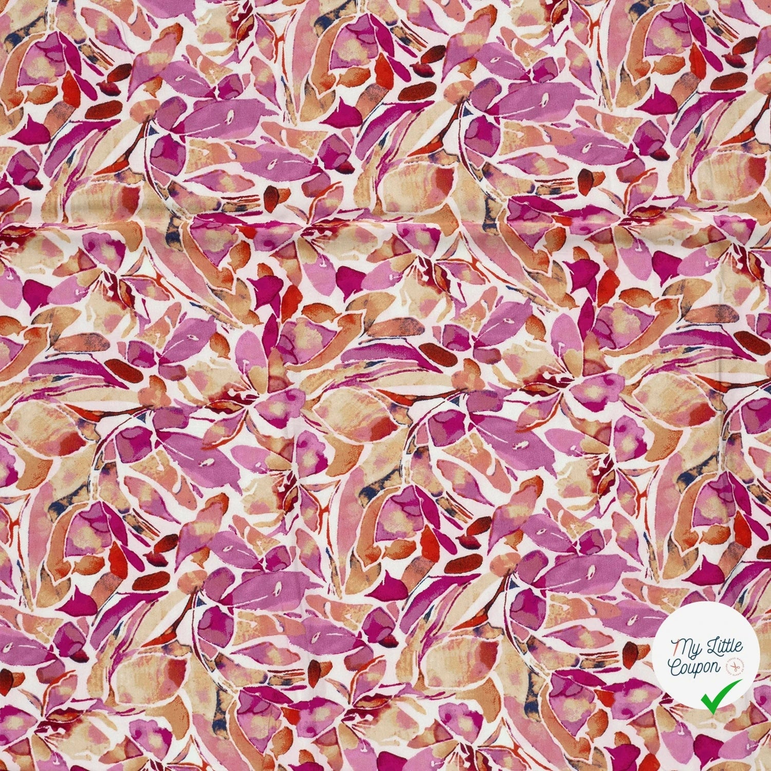 POPELINE VISCOSE DIGITAL DIGI FLOWERS - My Little Coupon