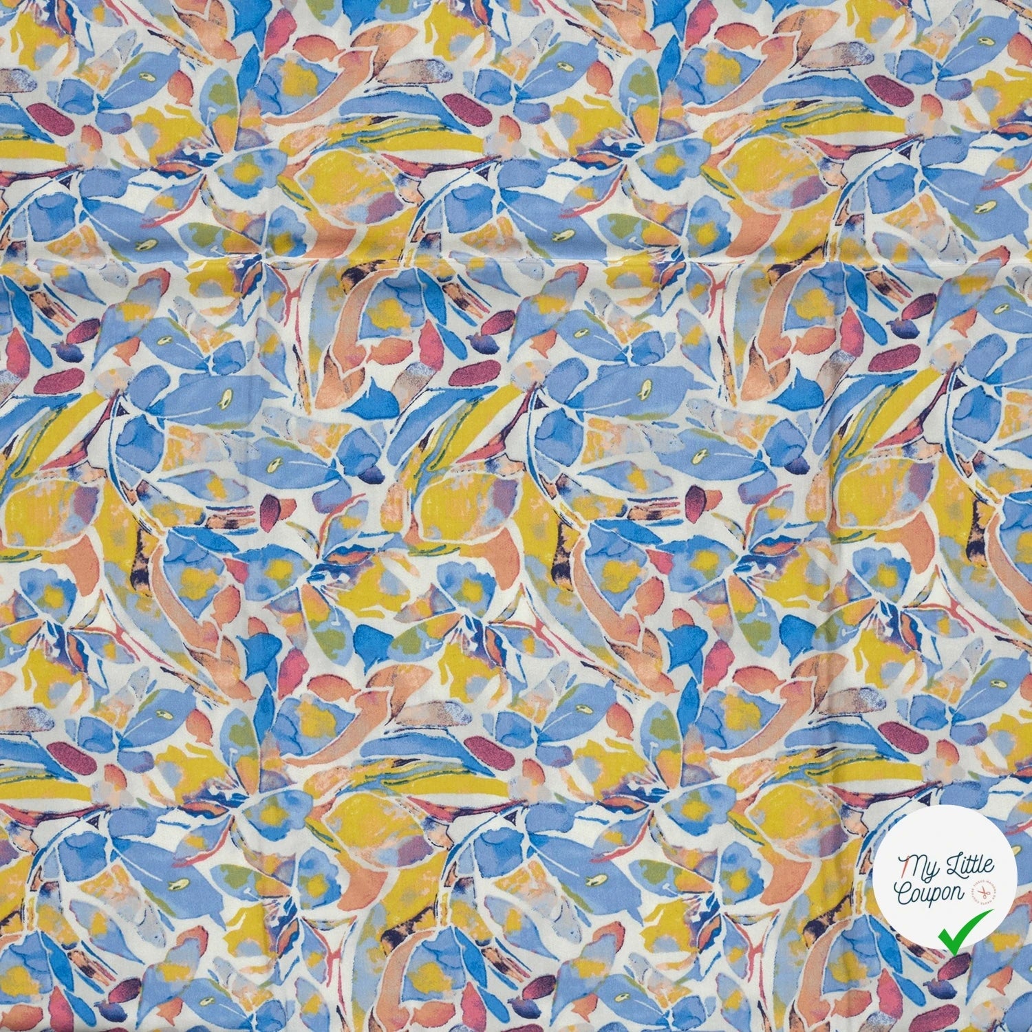 POPELINE VISCOSE DIGITAL FLOWERS 2 - My Little Coupon