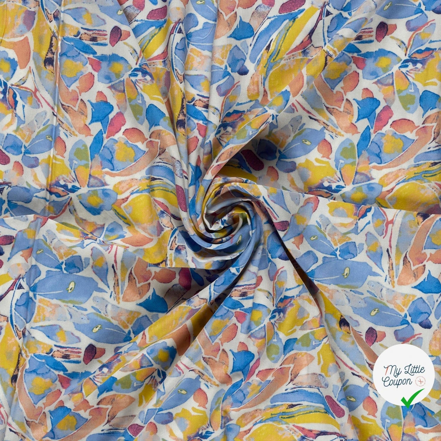 POPELINE VISCOSE DIGITAL FLOWERS 2 - My Little Coupon