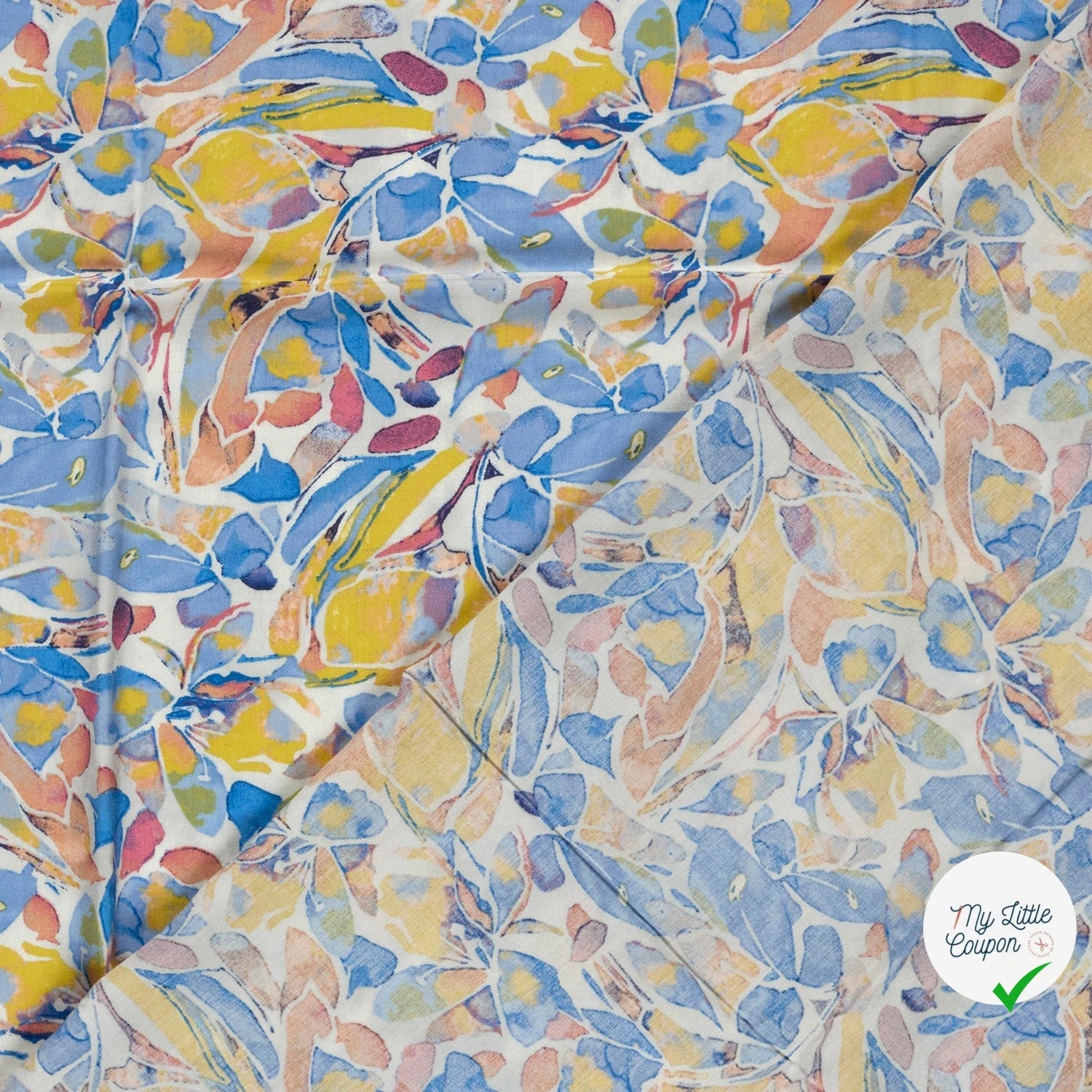 POPELINE VISCOSE DIGITAL FLOWERS 2 - My Little Coupon