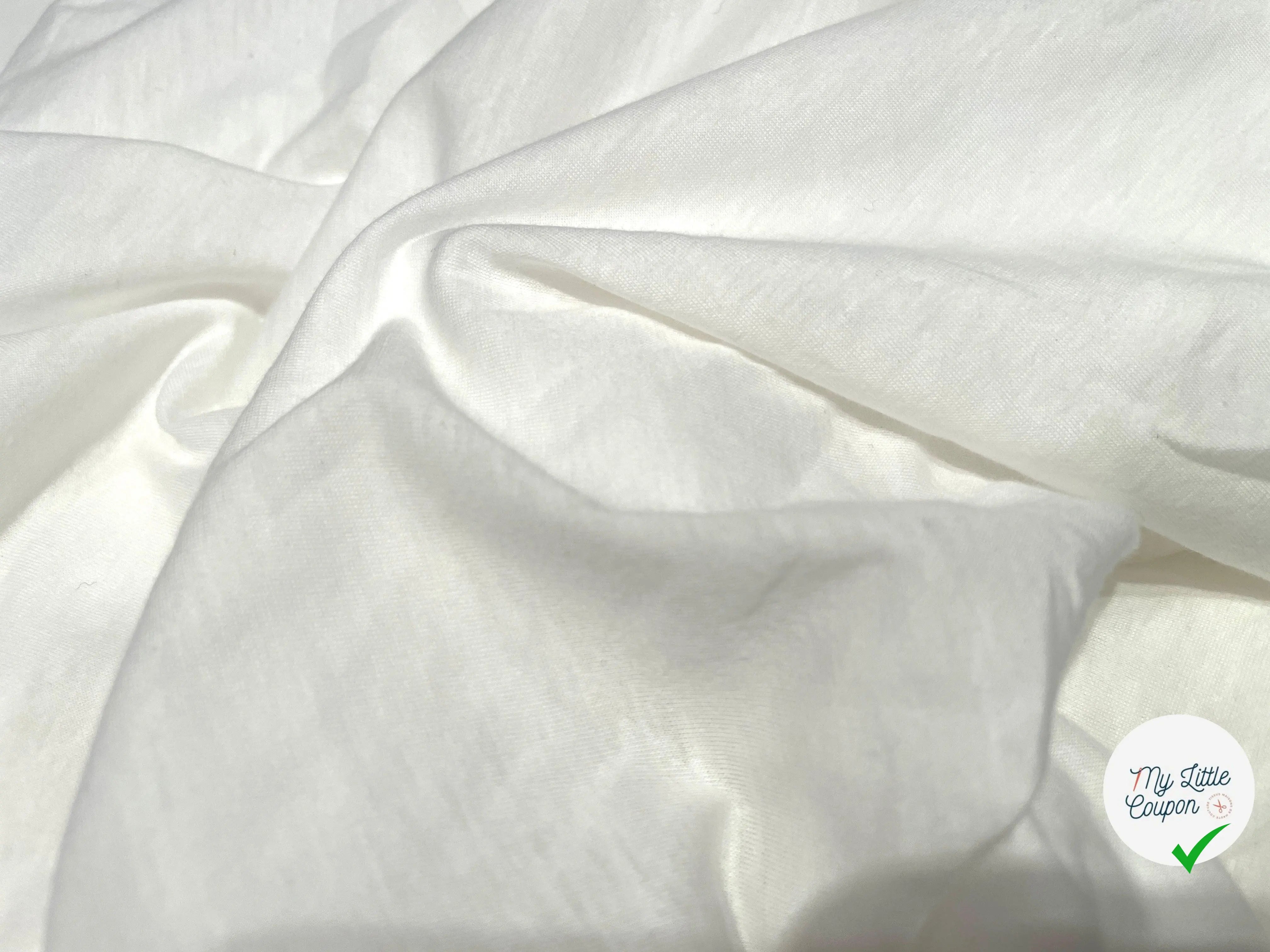 PRINCE DE GALLE & JERSEY 100% COTON BLANC CASSÉ - My Little Coupon