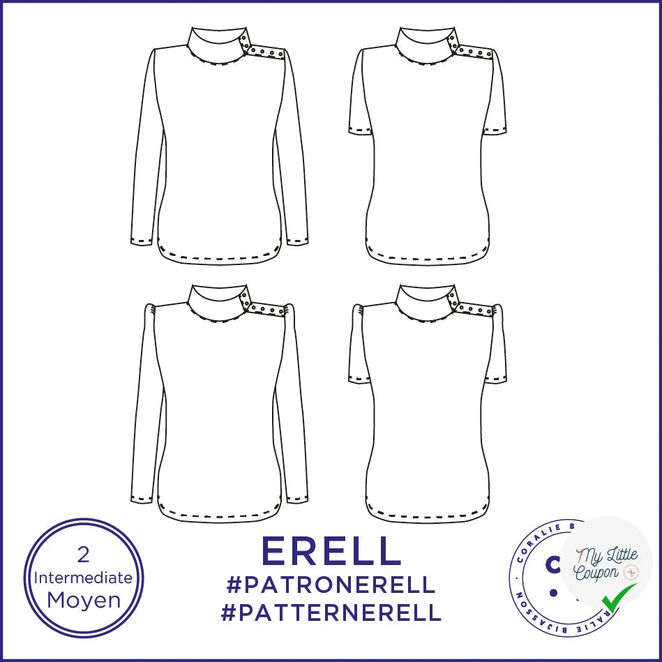 Patron Erell - Top - S/3XL - Moyen - My Little Coupon