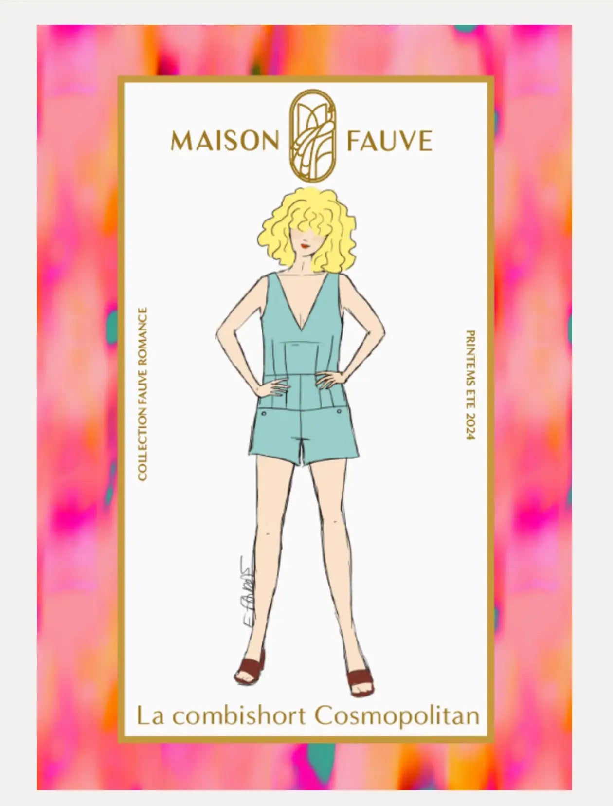 Patron couture combishort, robe Cosmopolitan - Patron pochette - My Little Coupon