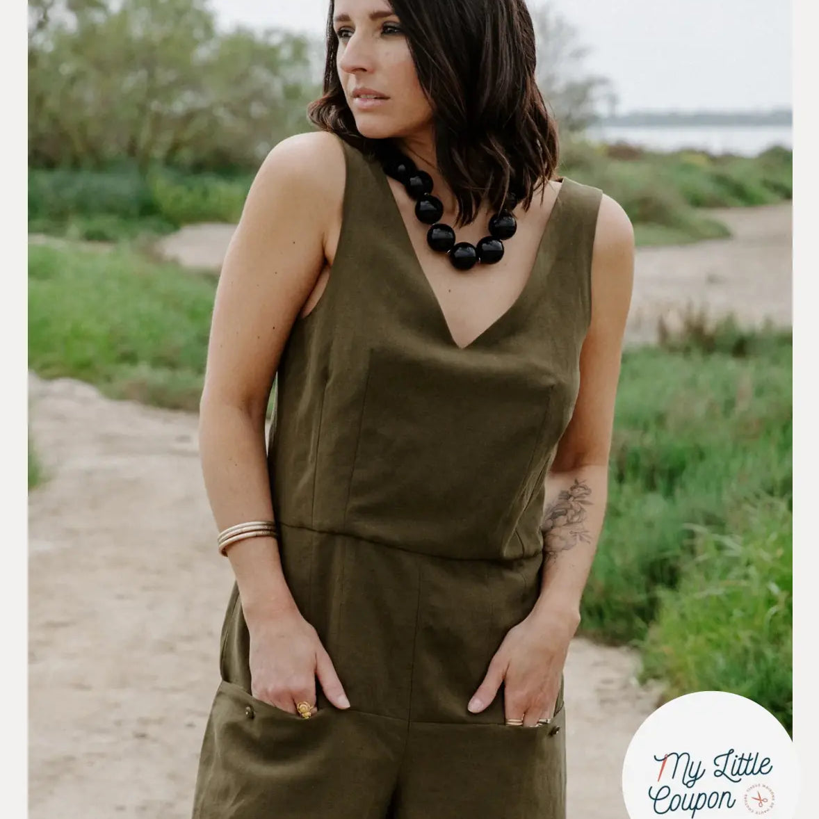 Patron couture combishort, robe Cosmopolitan - Patron pochette - My Little Coupon