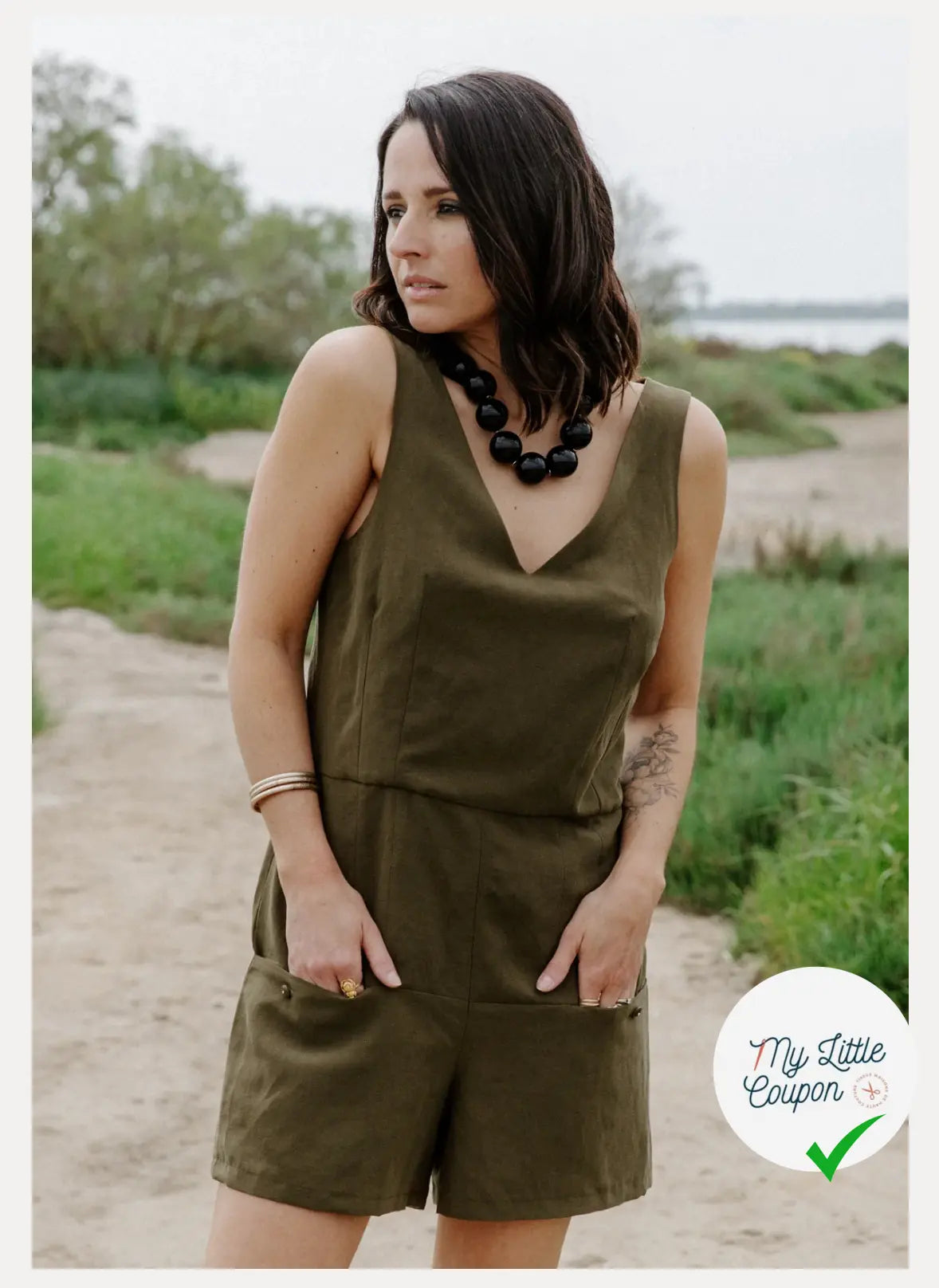 Patron couture combishort, robe Cosmopolitan - Patron pochette - My Little Coupon