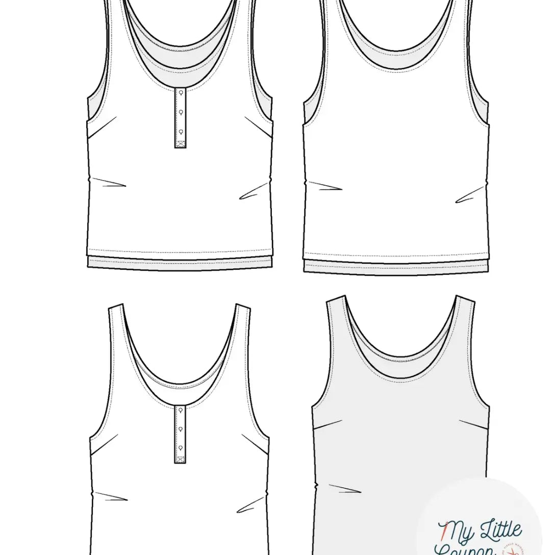 Patron couture duo débardeur Spritz - Patron pochette - My Little Coupon