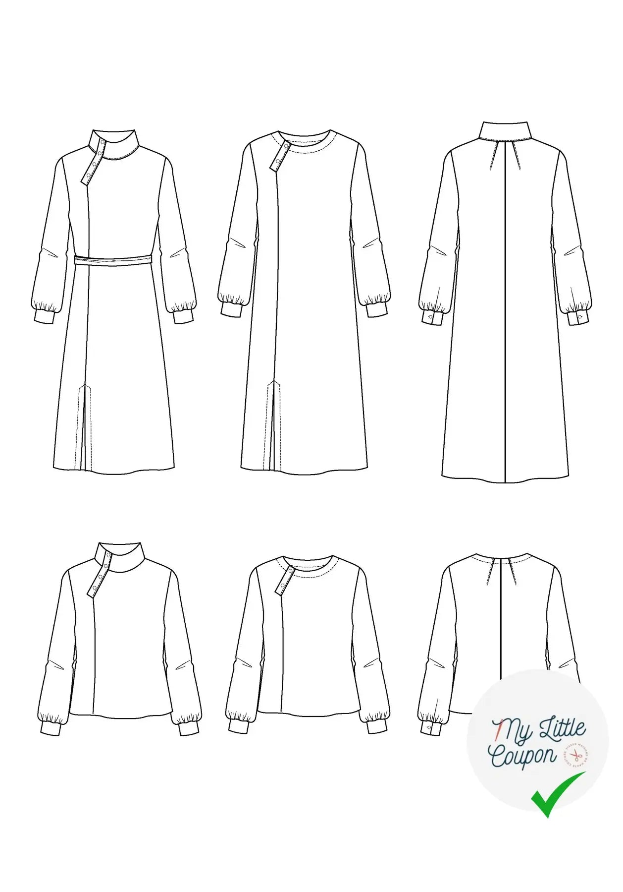 Patron couture robe, blouse Soliflore / Patron pochette - My Little Coupon
