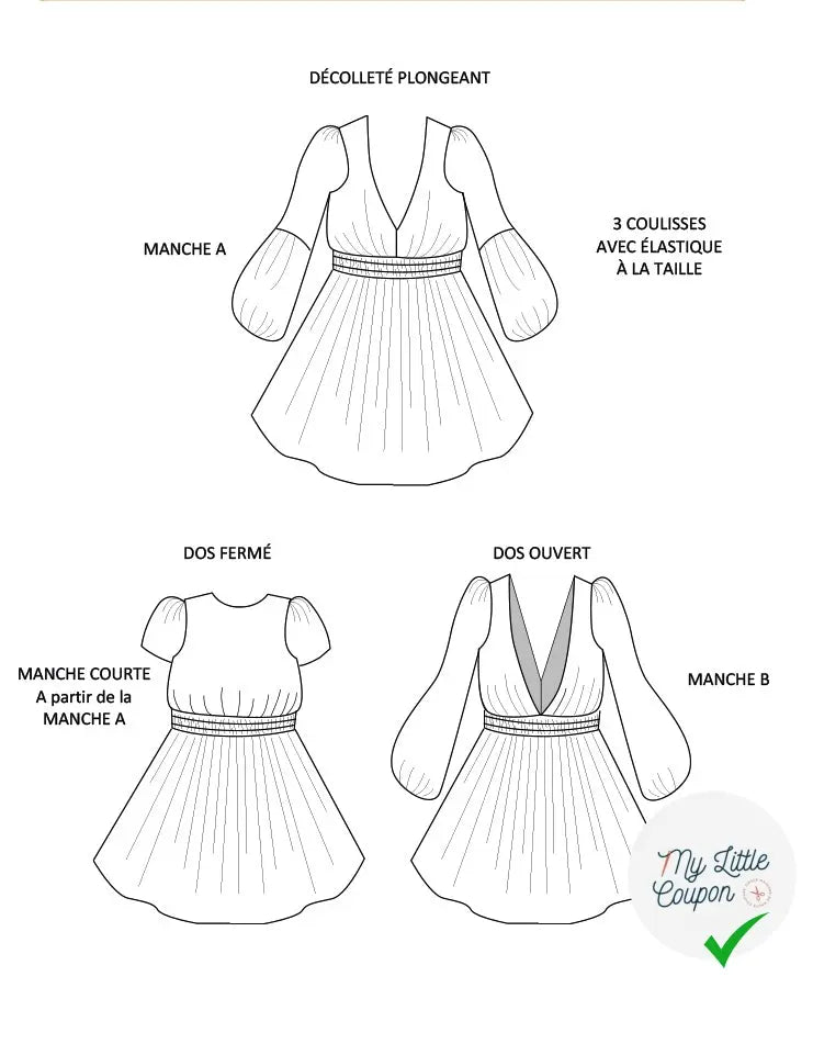 Patron pochette robe “MAGIC” - My Little Coupon