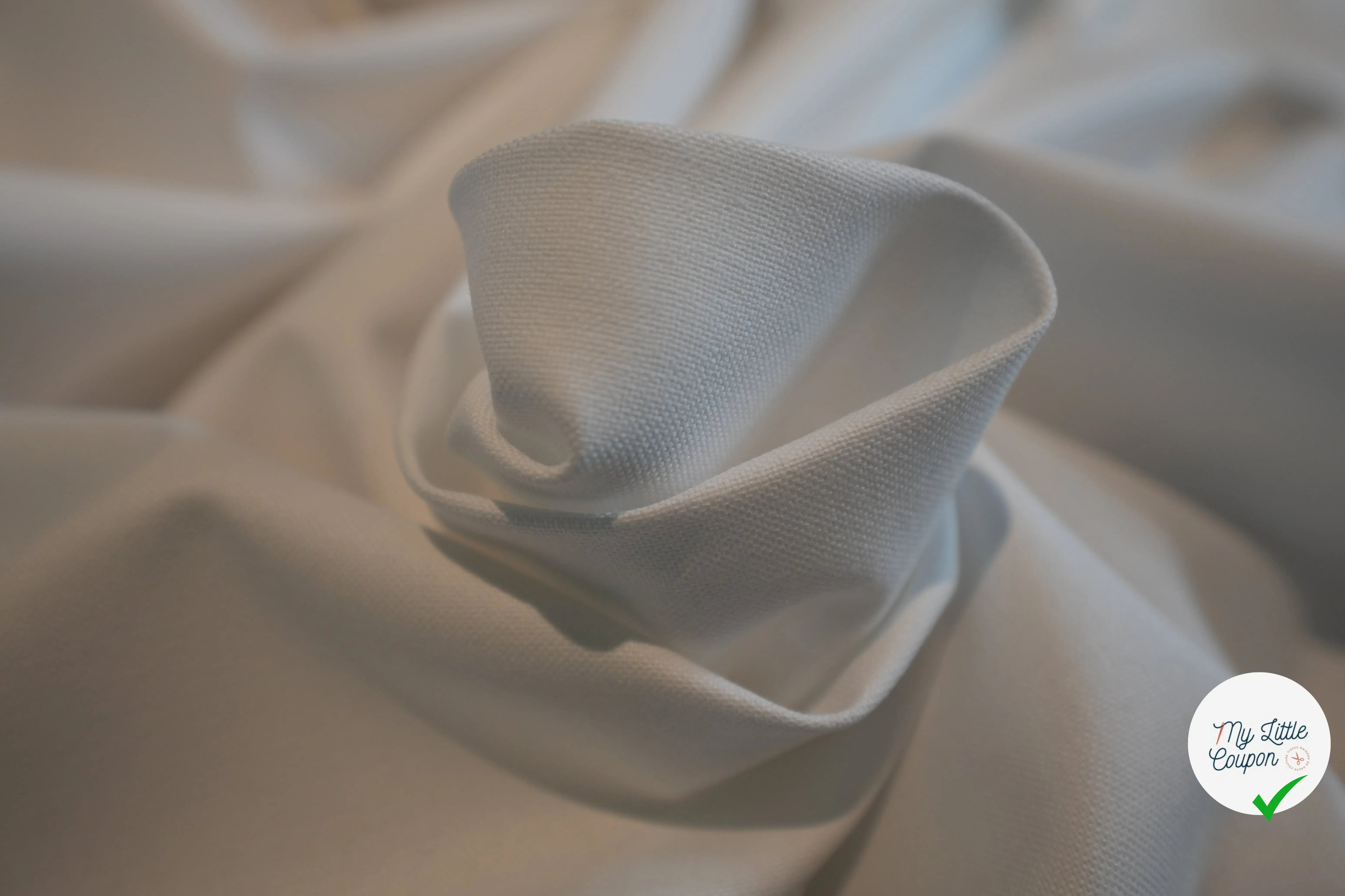 RECYCLED COTTON HEAVY POPLIN, White - My Little Coupon