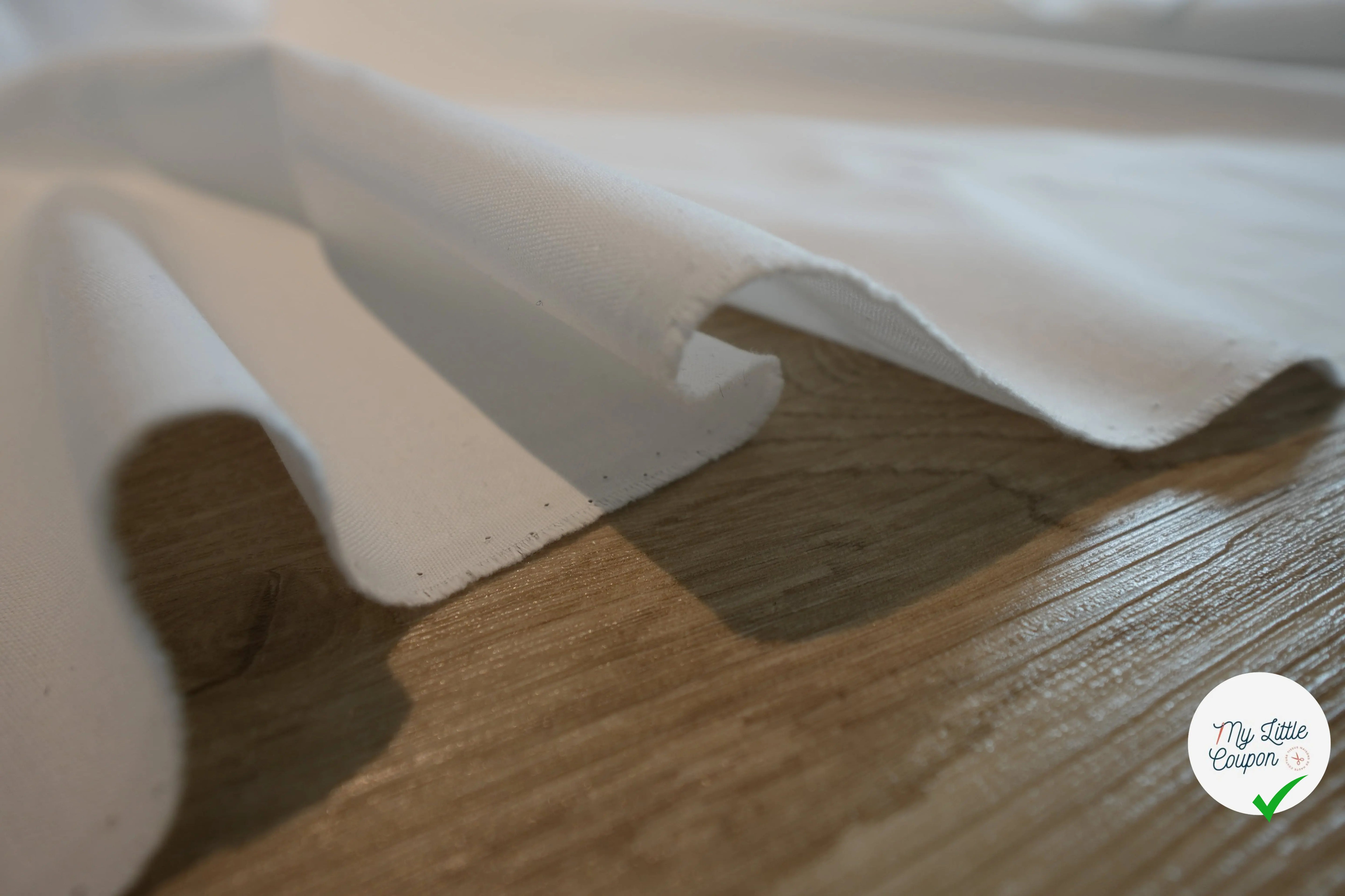 RECYCLED COTTON HEAVY POPLIN, White - My Little Coupon