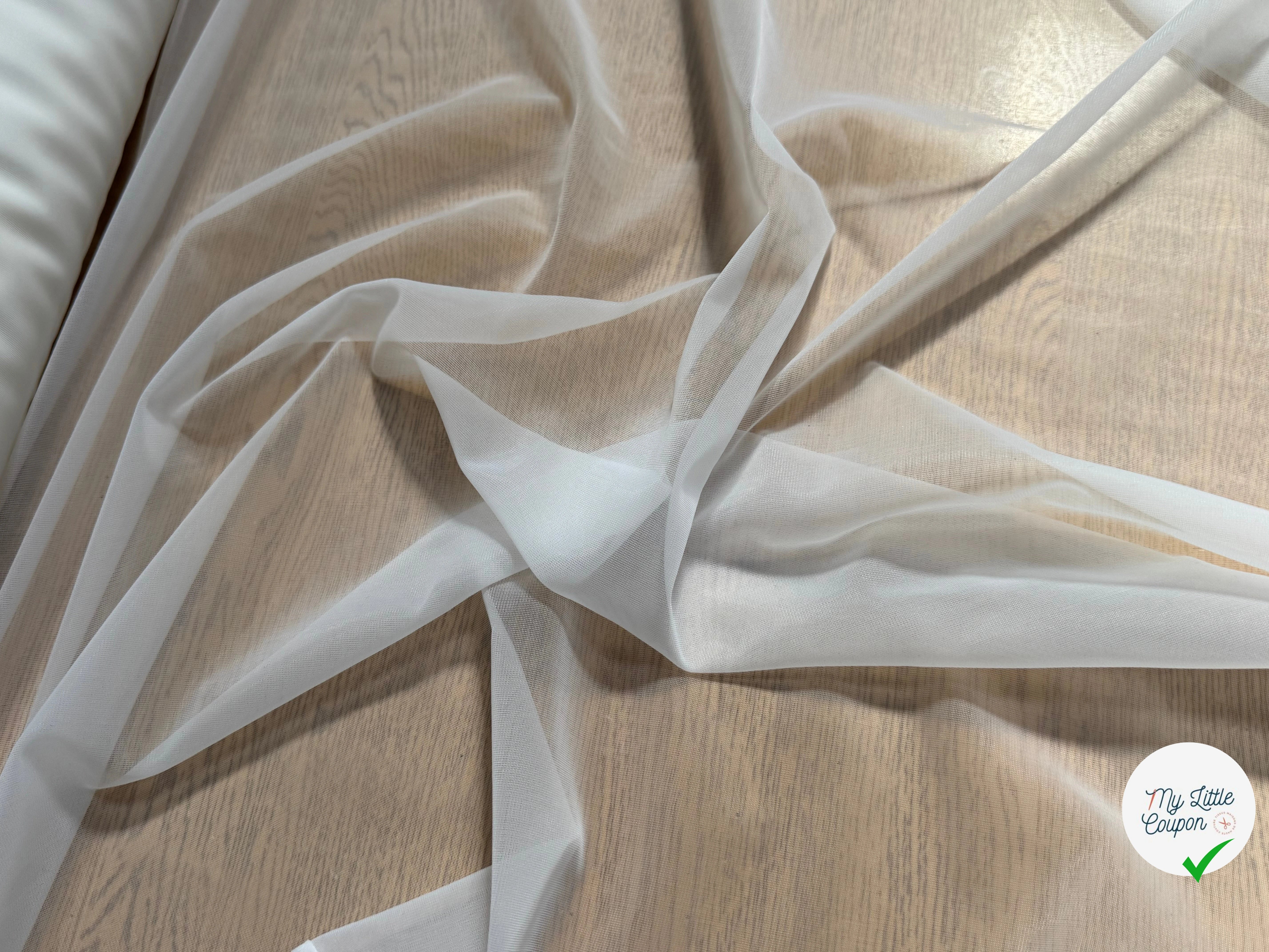 RESILE 100% POLYAMIDE LISSE STRETCH BLANC - My Little Coupon