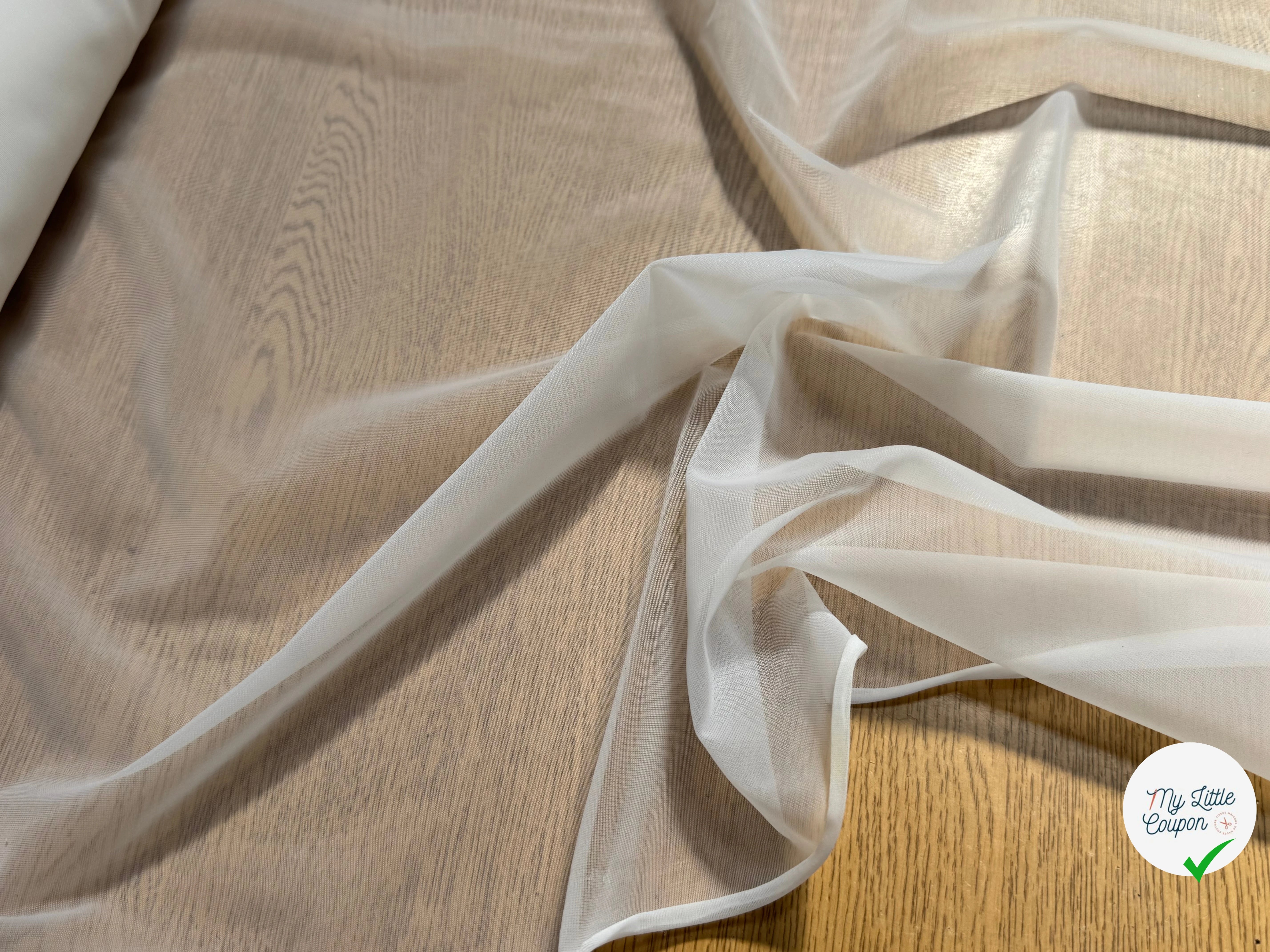 RESILE 100% POLYAMIDE LISSE STRETCH BLANC - My Little Coupon