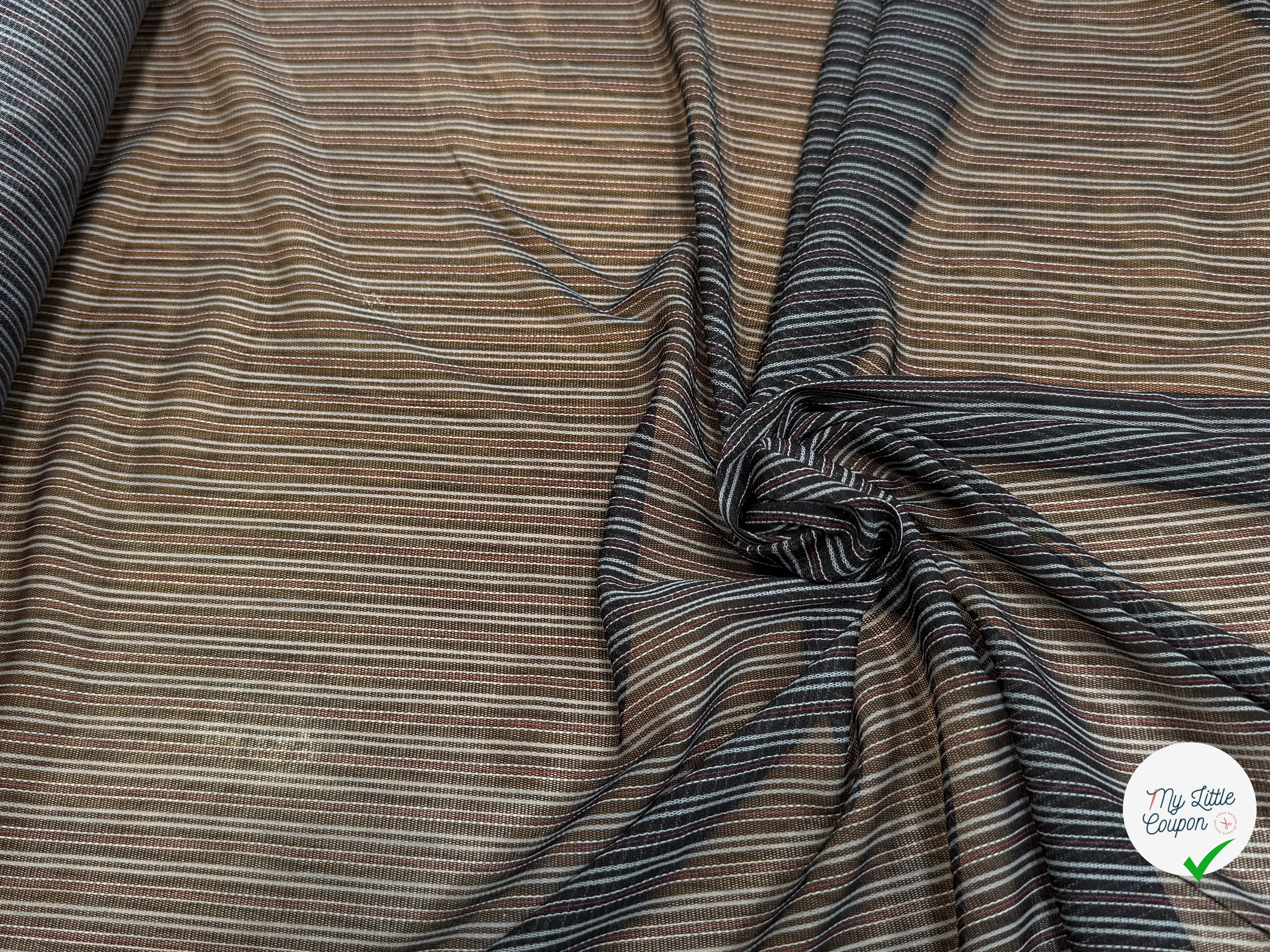 RESILLE À RAYURES MULTICO TOUCHER DOUX STRETCH - My Little Coupon