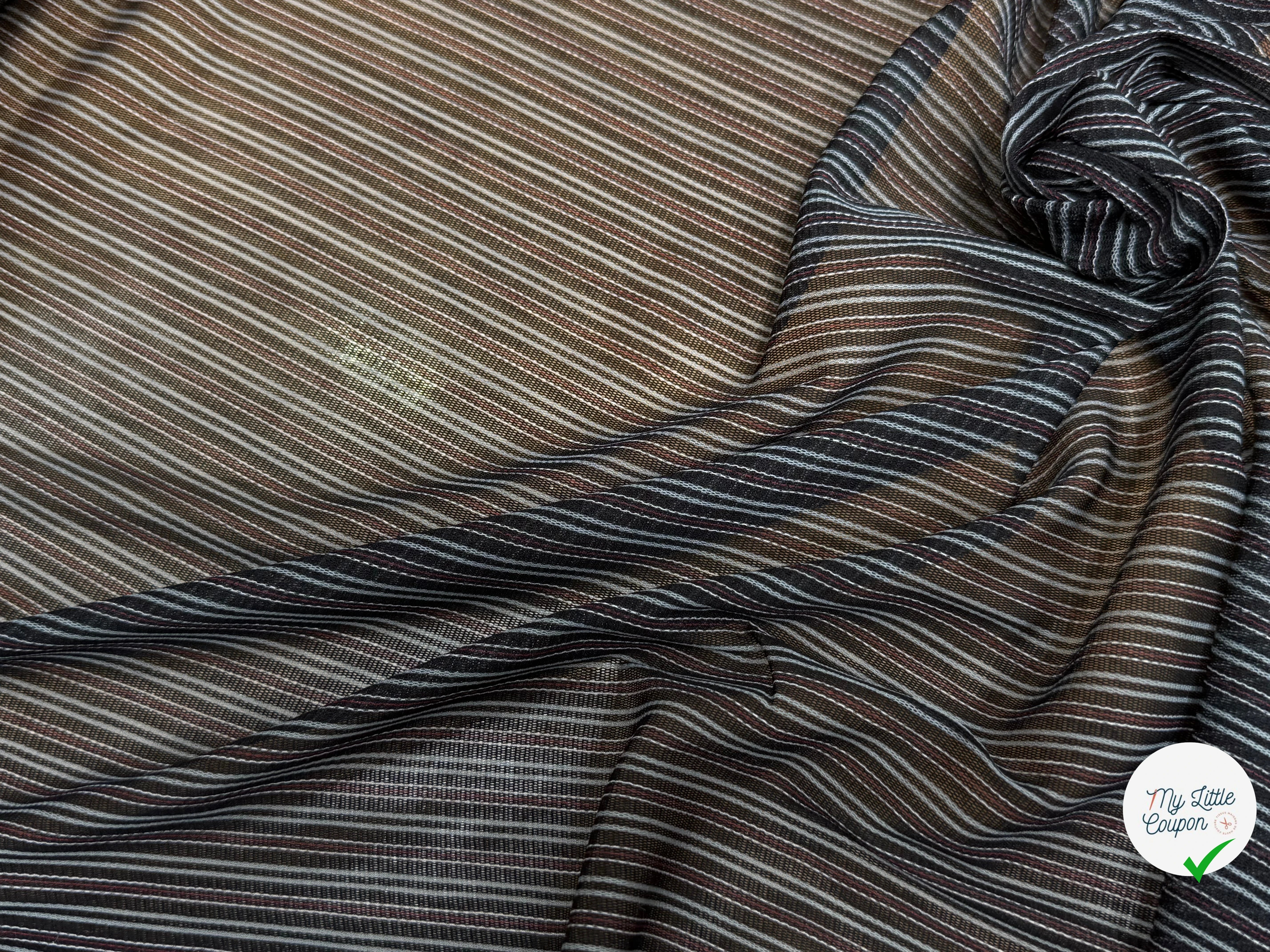 RESILLE À RAYURES MULTICO TOUCHER DOUX STRETCH - My Little Coupon
