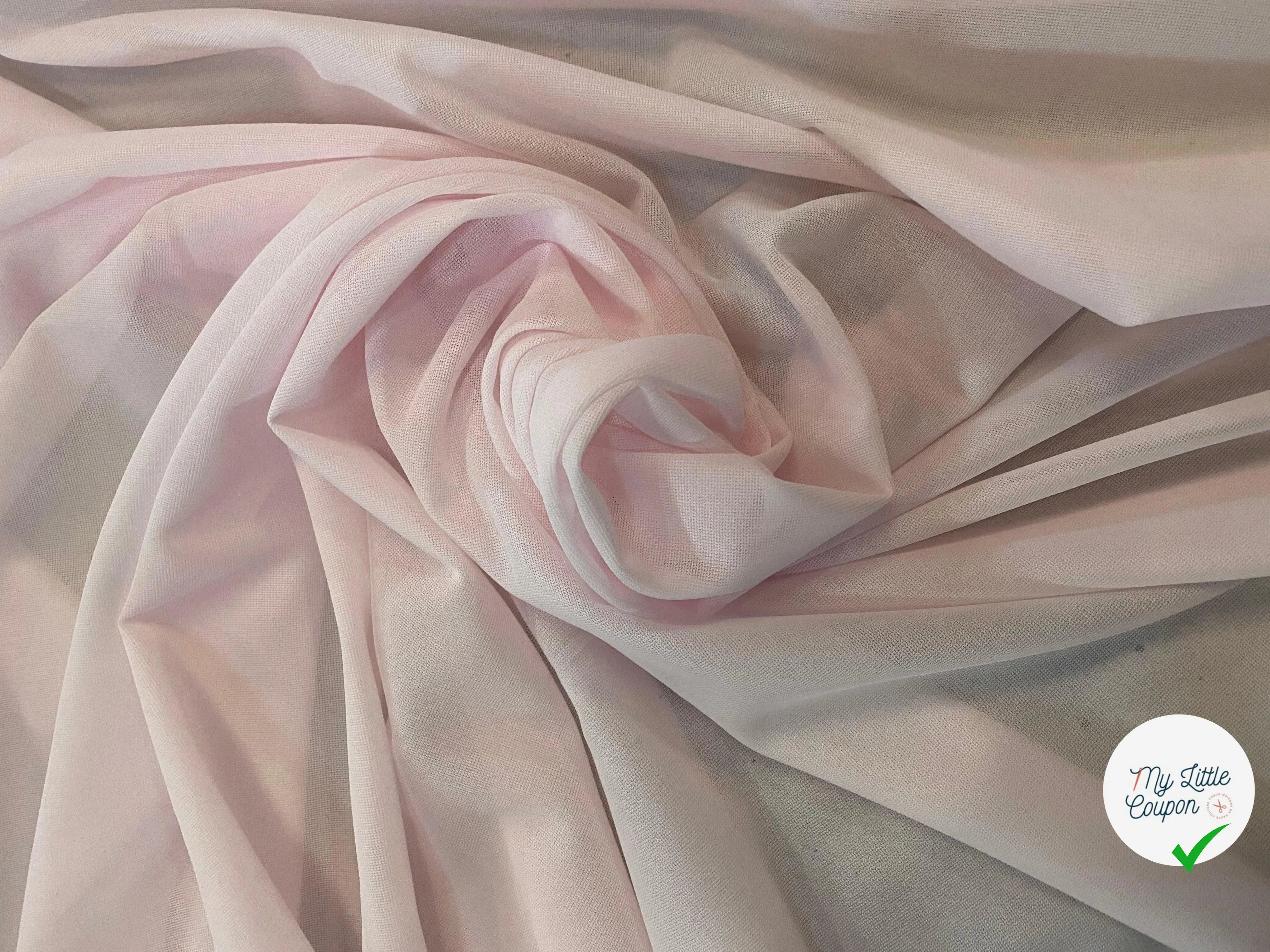 RÉSILLE FINE ROSE BÉBÉ 1% ÉLASTHANNE - My Little Coupon - tissu - coudre