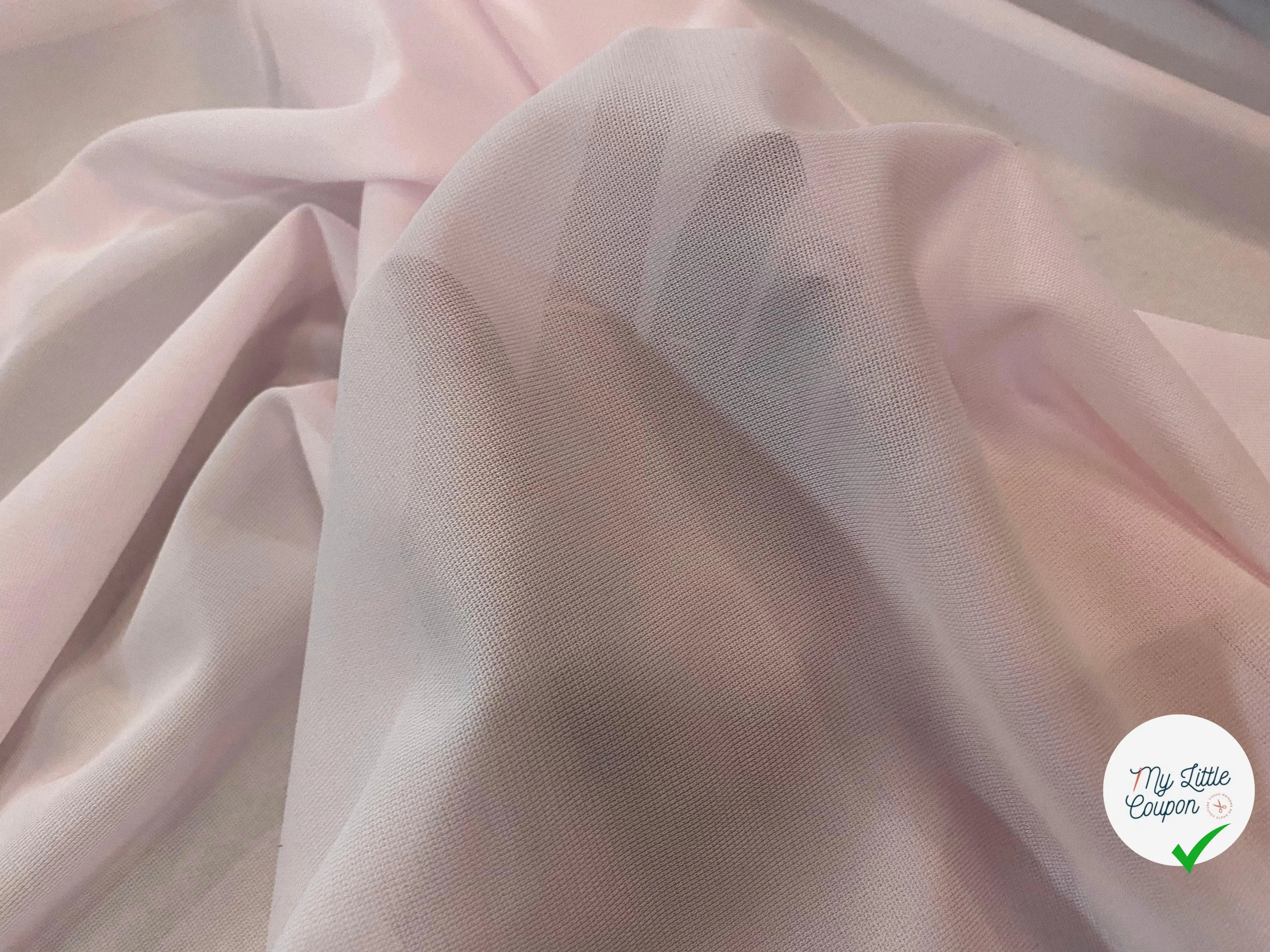 RÉSILLE FINE ROSE BÉBÉ 1% ÉLASTHANNE - My Little Coupon - tissu - coudre