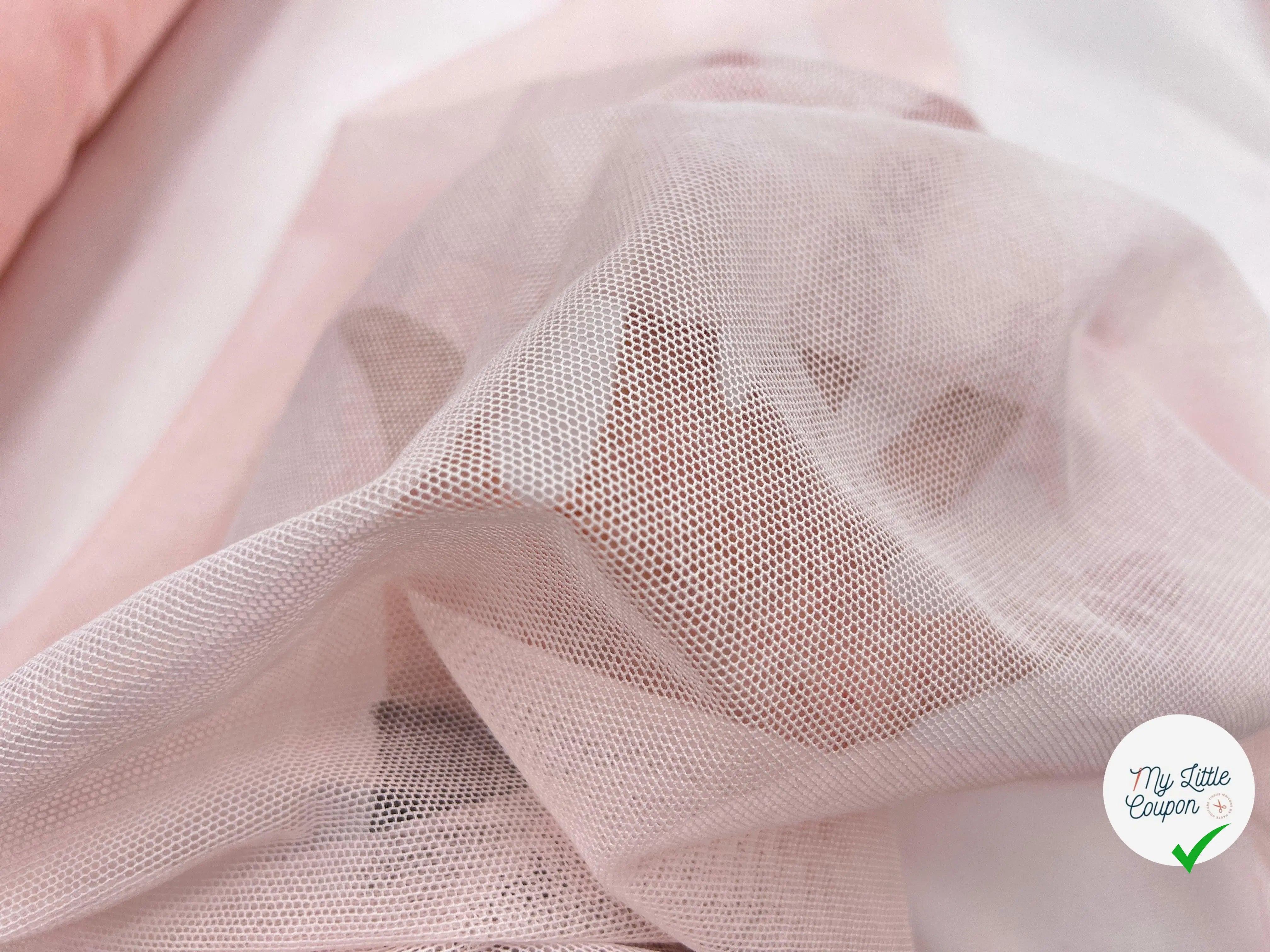 RÉSILLE ROSE PÂLE - My Little Coupon - tissu - coudre