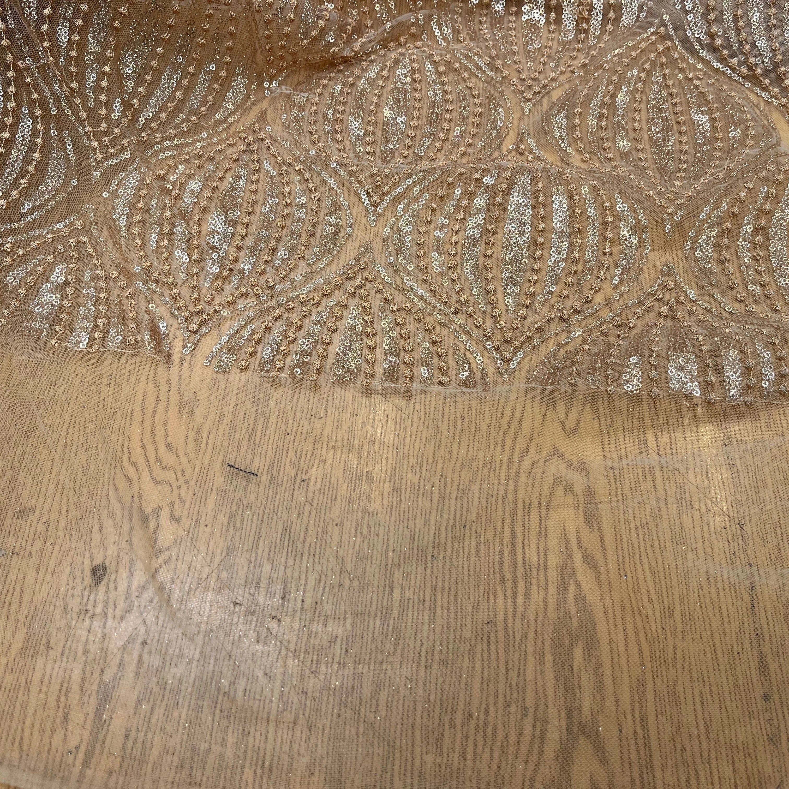 RÉSILLE SEQUIN BRODÉ BEIGE - My Little Coupon