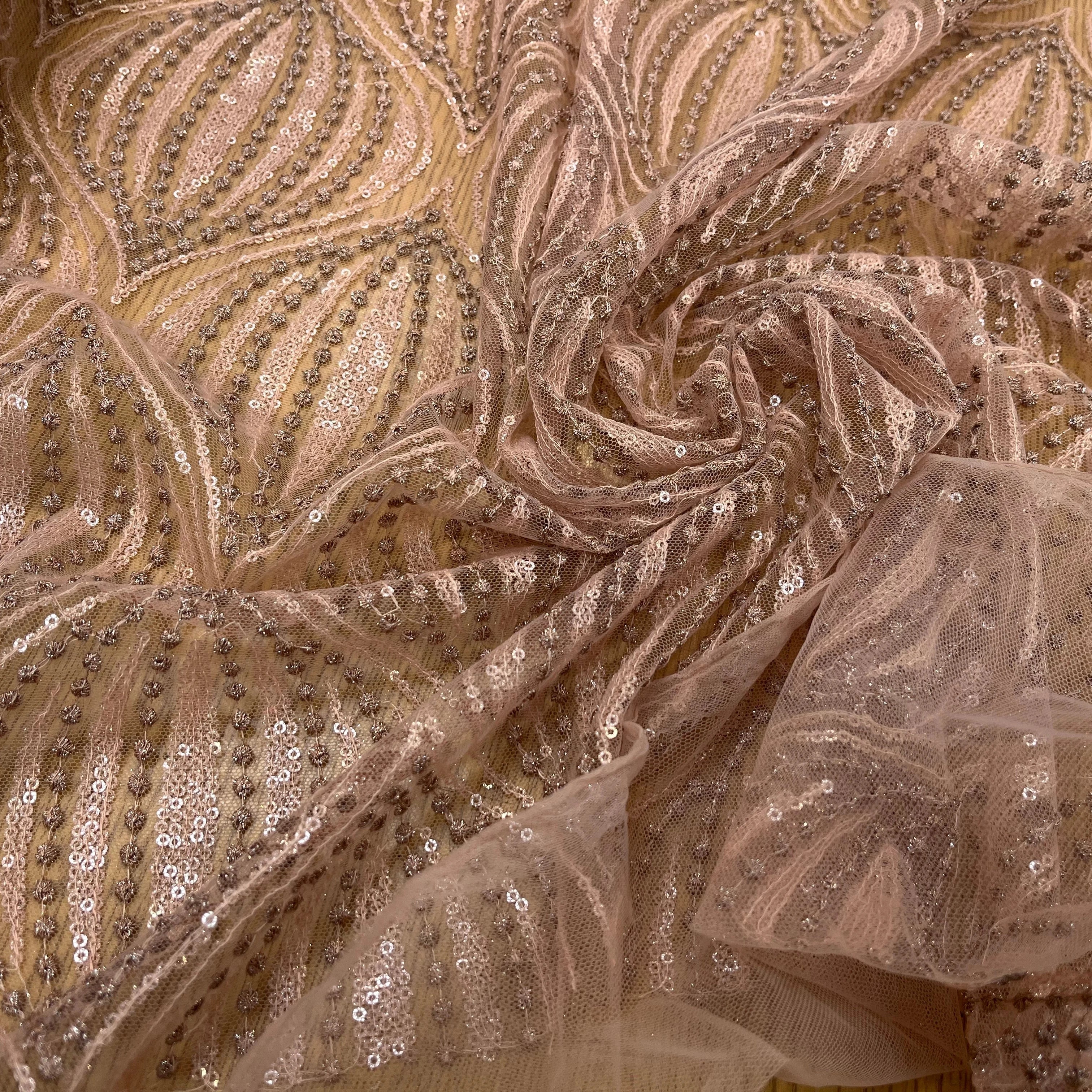 RESILLE SEQUIN BRODÉ ROSE GOLD - My Little Coupon