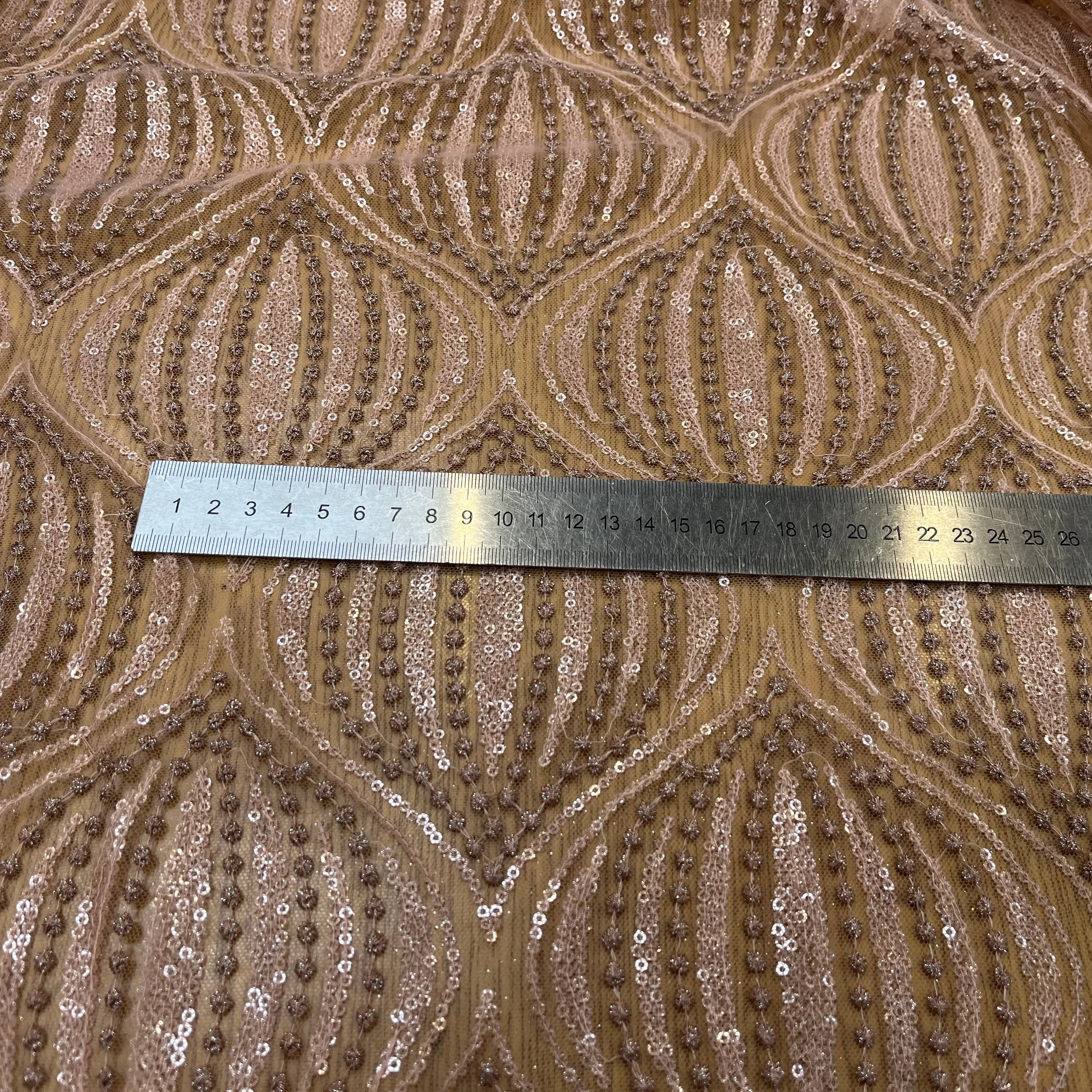 RESILLE SEQUIN BRODÉ ROSE GOLD - My Little Coupon