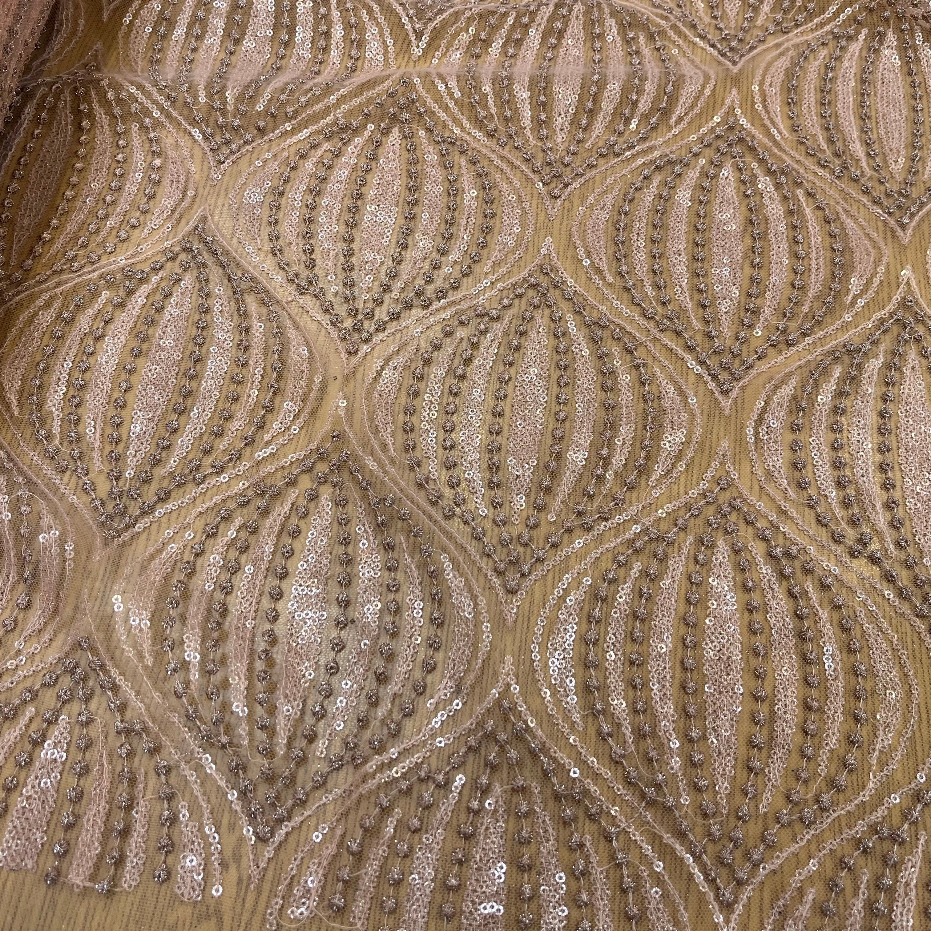 RESILLE SEQUIN BRODÉ ROSE GOLD - My Little Coupon