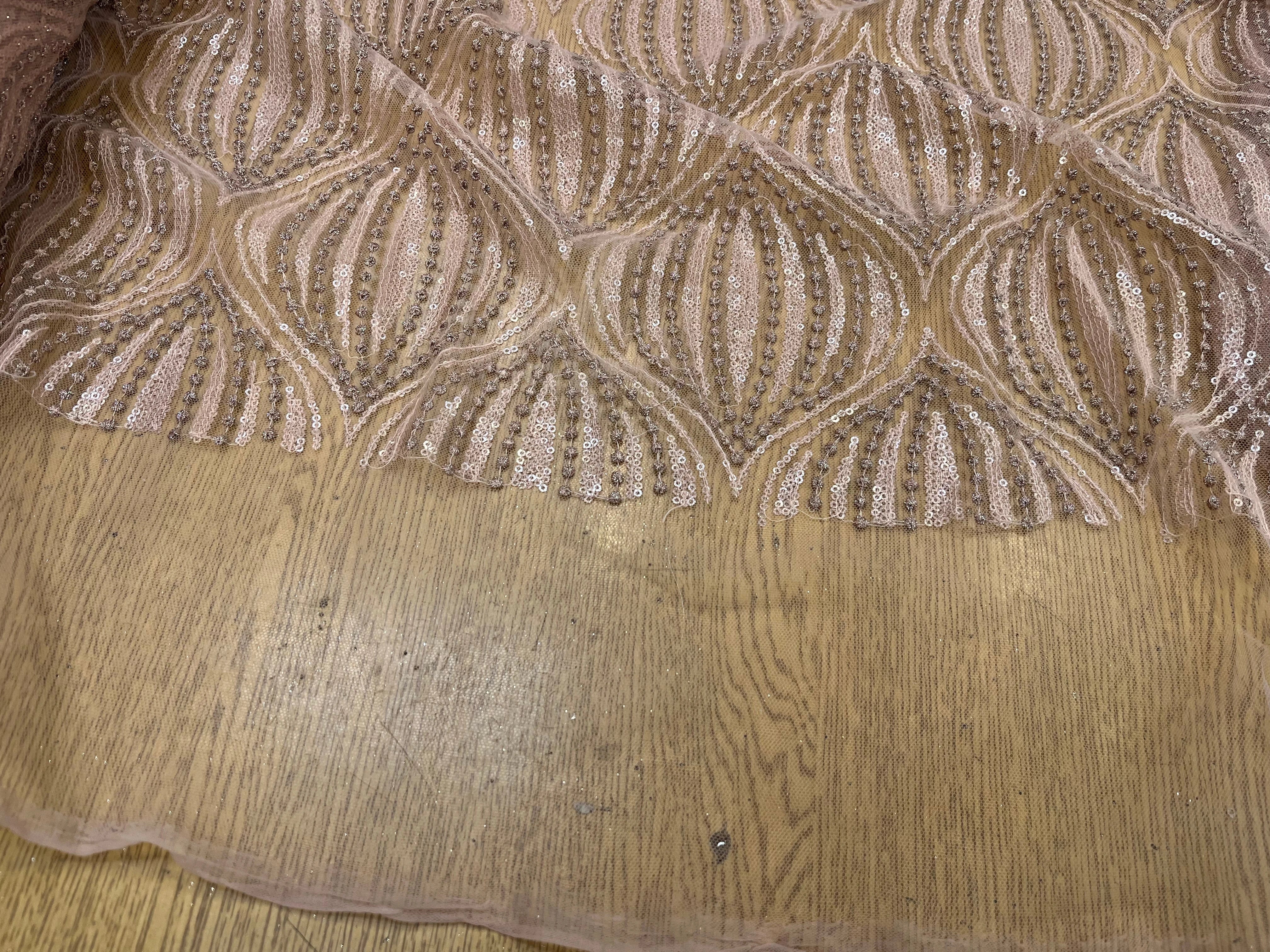 RESILLE SEQUIN BRODÉ ROSE GOLD - My Little Coupon