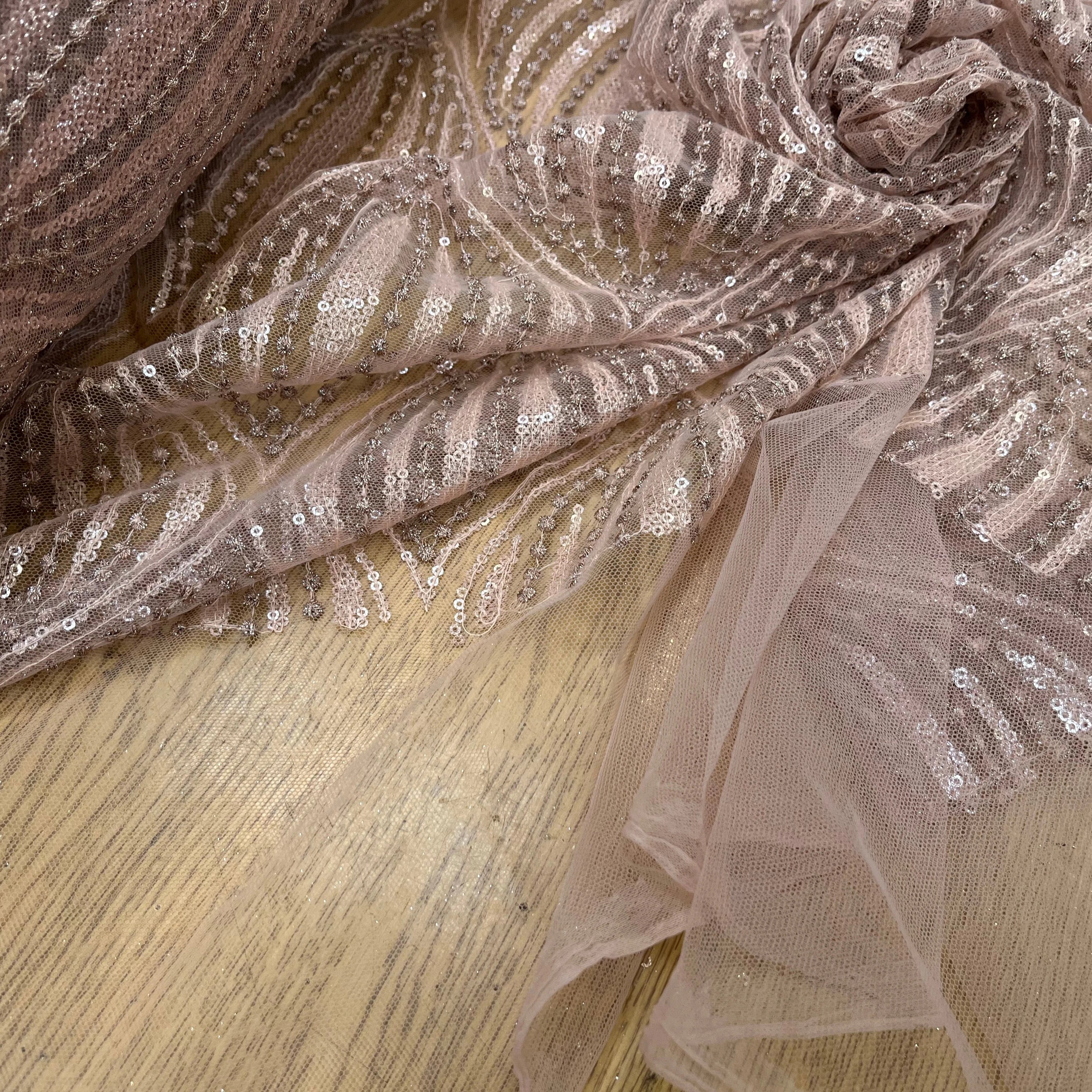 RESILLE SEQUIN BRODÉ ROSE GOLD - My Little Coupon