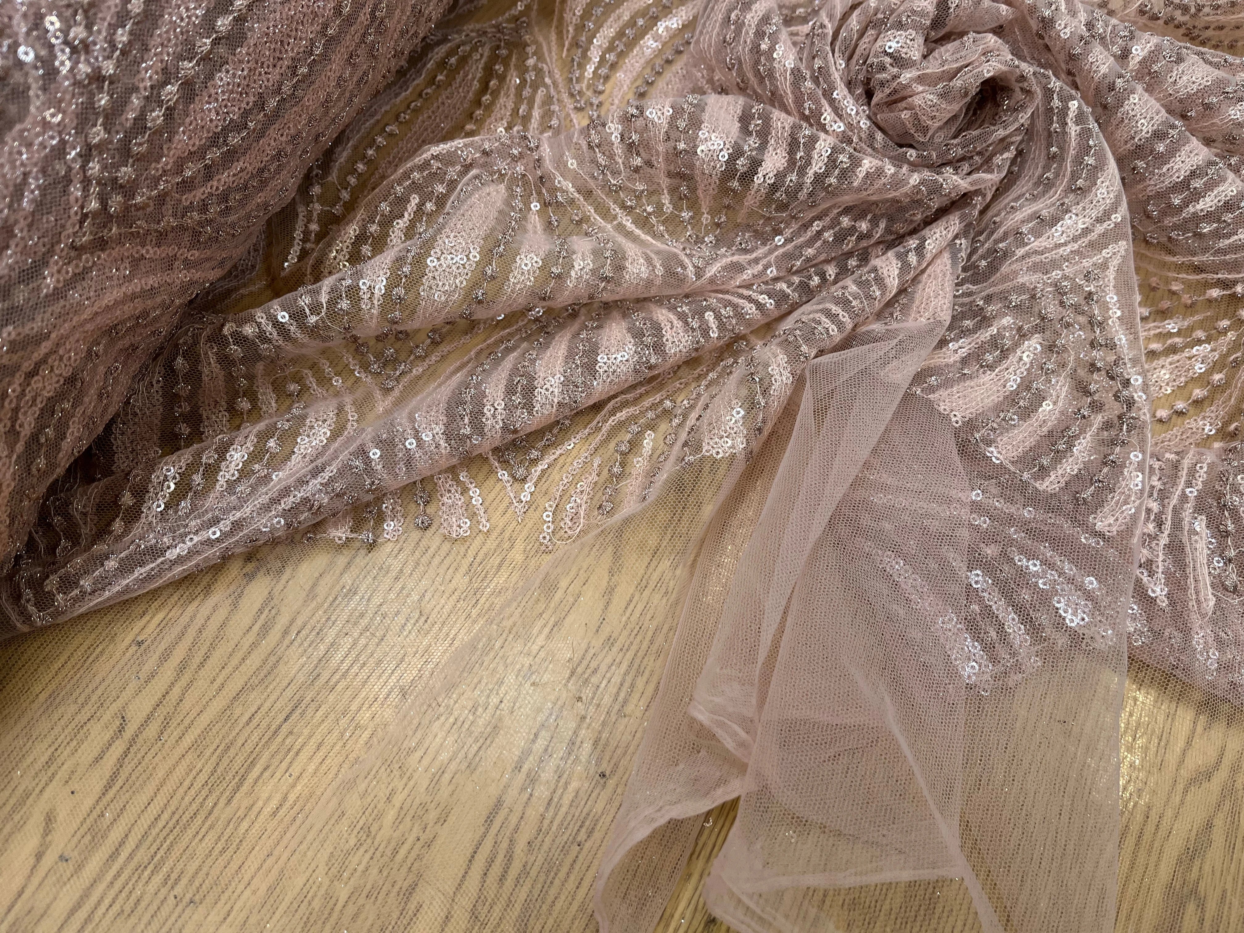 RESILLE SEQUIN BRODÉ ROSE GOLD - My Little Coupon