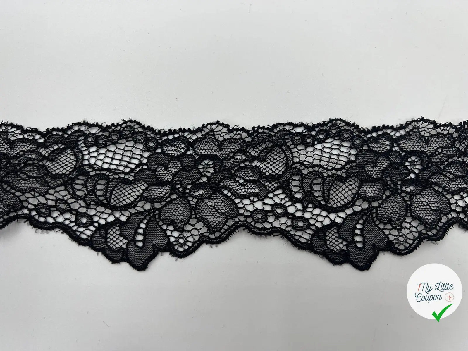 RUBAN DENTELLE POLYESTER NOIR - My Little Coupon - tissu - coudre