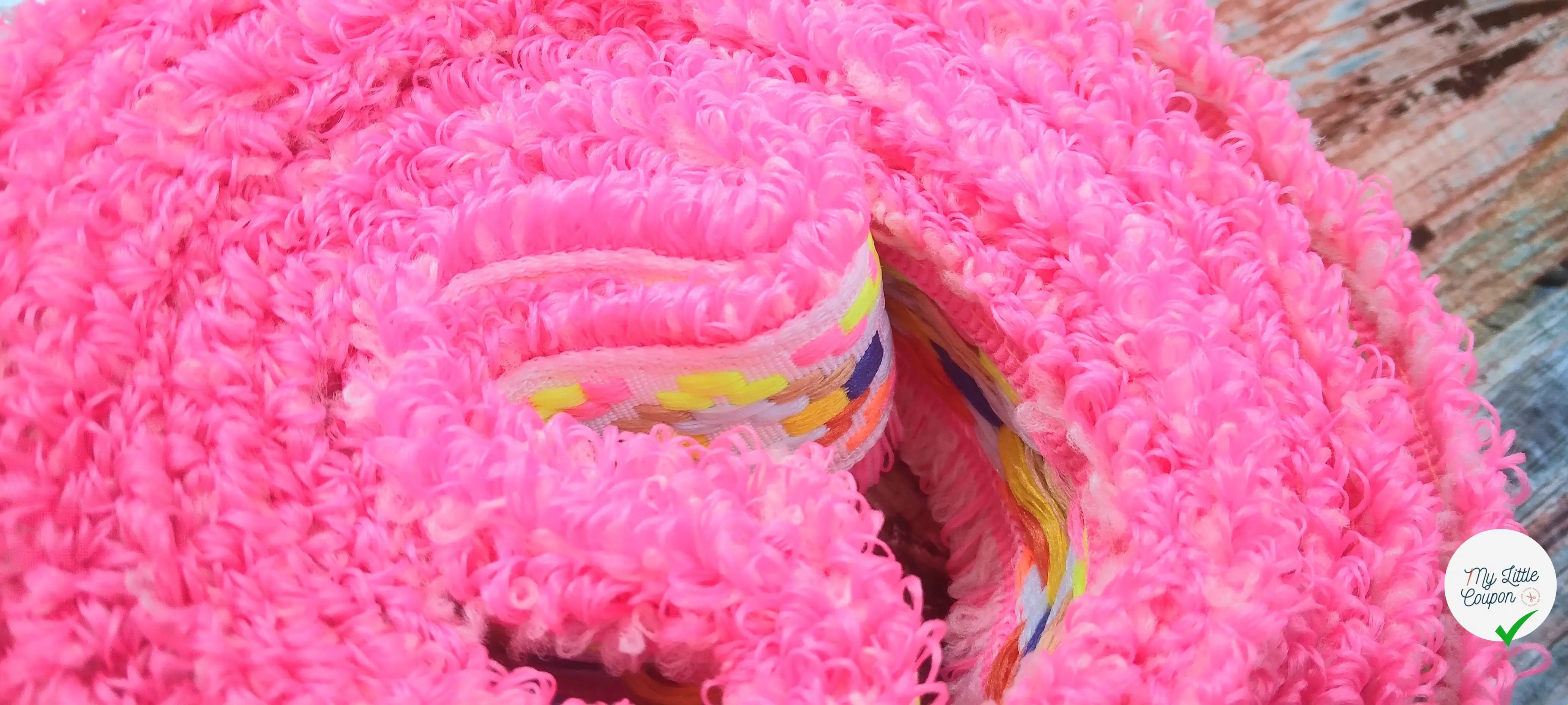 RUBAN MOTIF AZTÈQUE ROSE BONBON - My Little Coupon