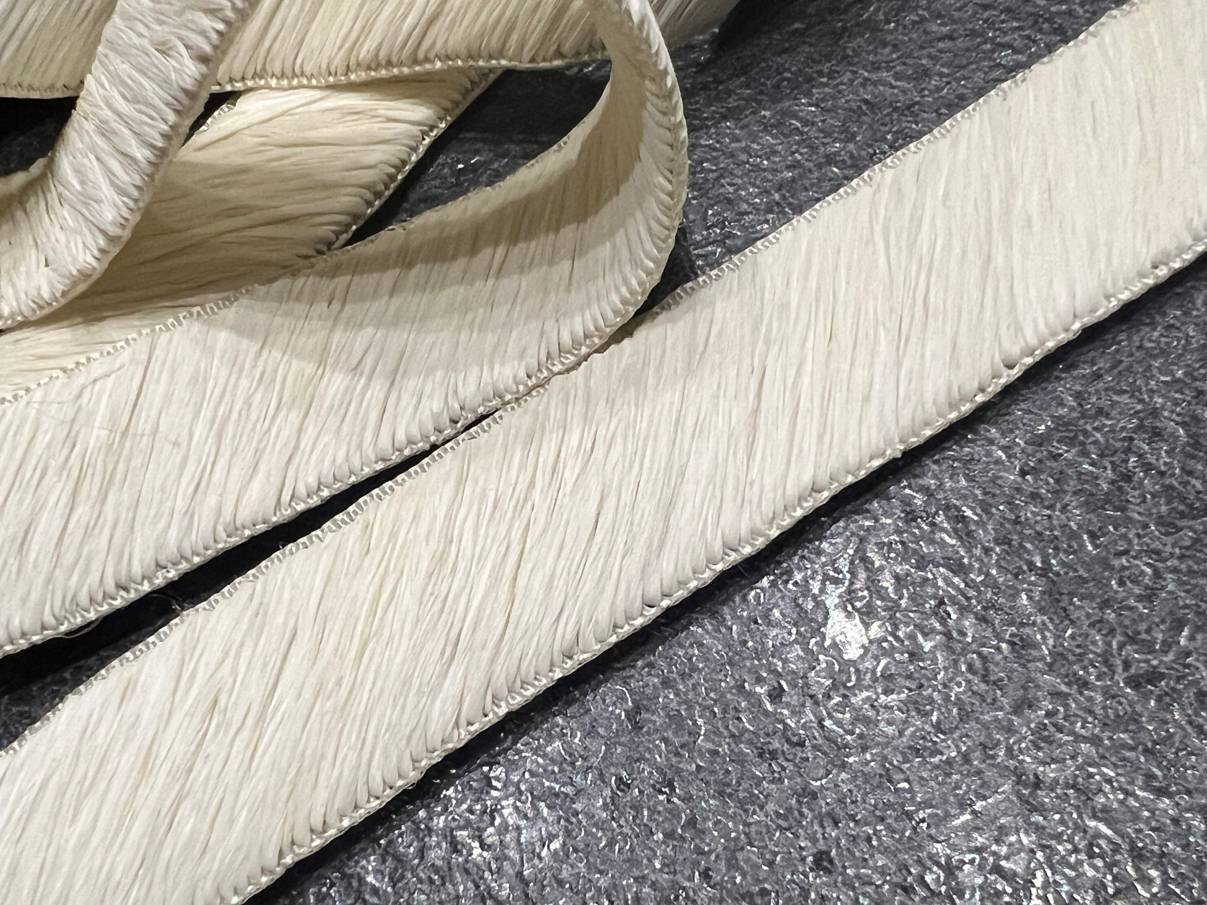 RUBAN RAFIA BLANC CASSÉ 23mm - My Little Coupon