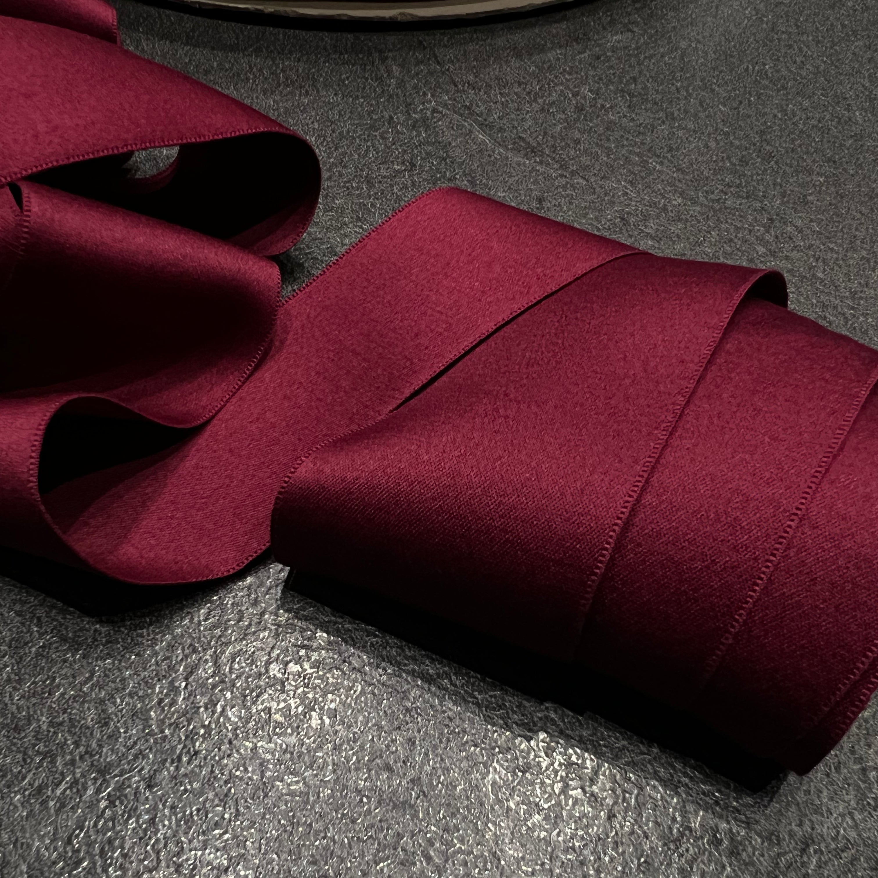 RUBAN SATINÉ BORDEAUX 50mm - My Little Coupon