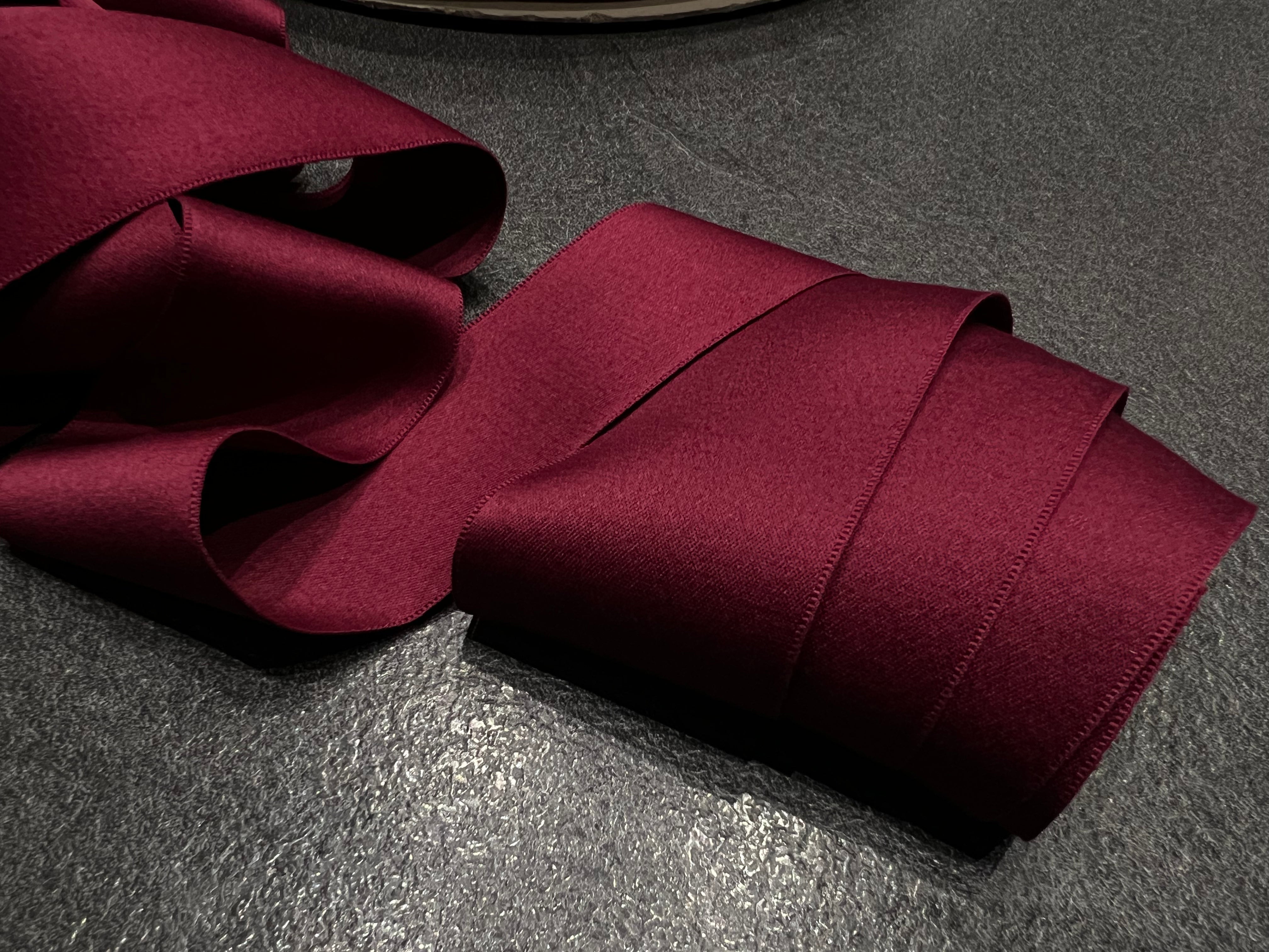 RUBAN SATINÉ BORDEAUX 50mm - My Little Coupon