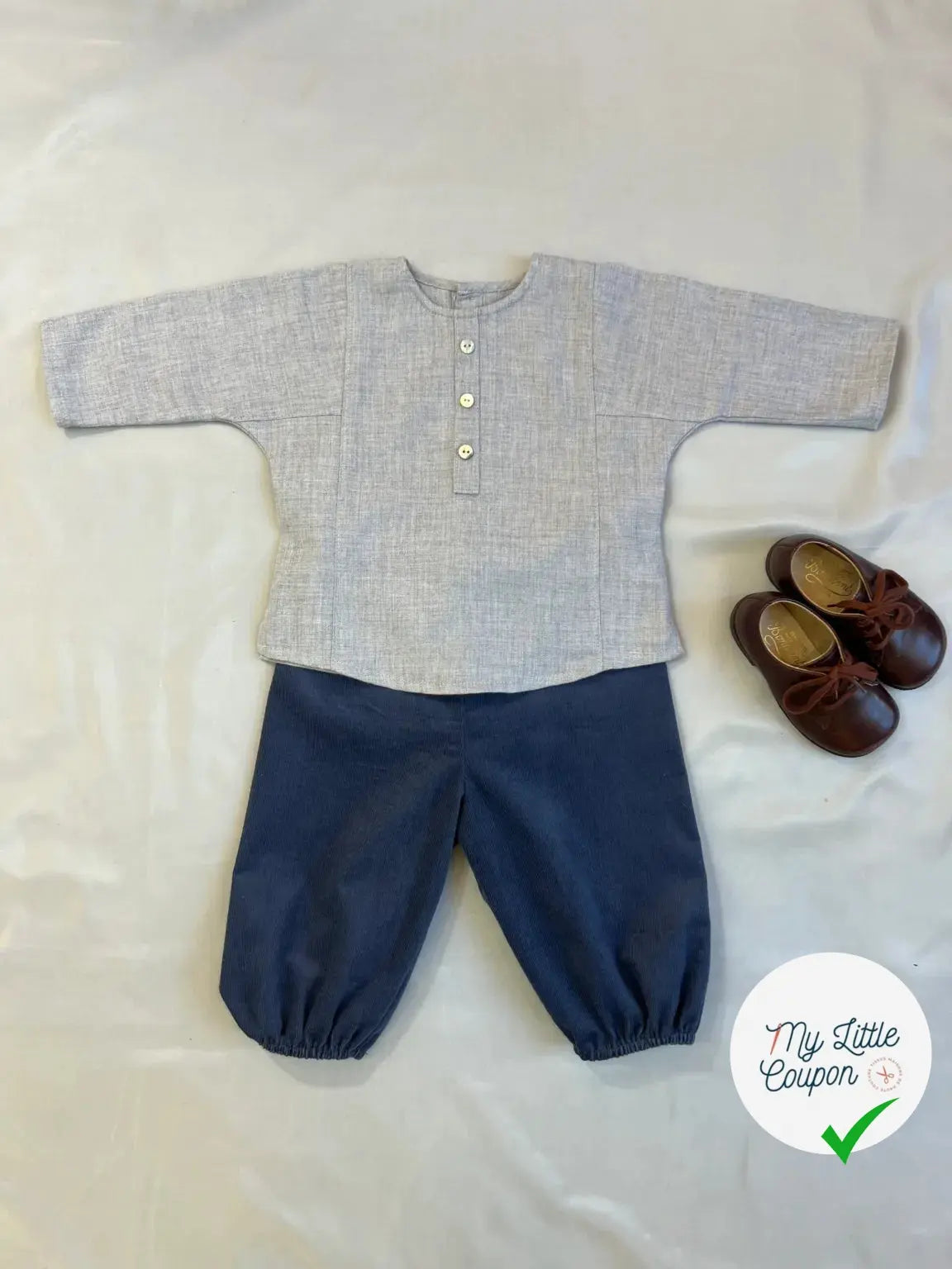 Raphaël, patron de couture de barboteuse, et robe - L'Enfant Roi - My Little Coupon
