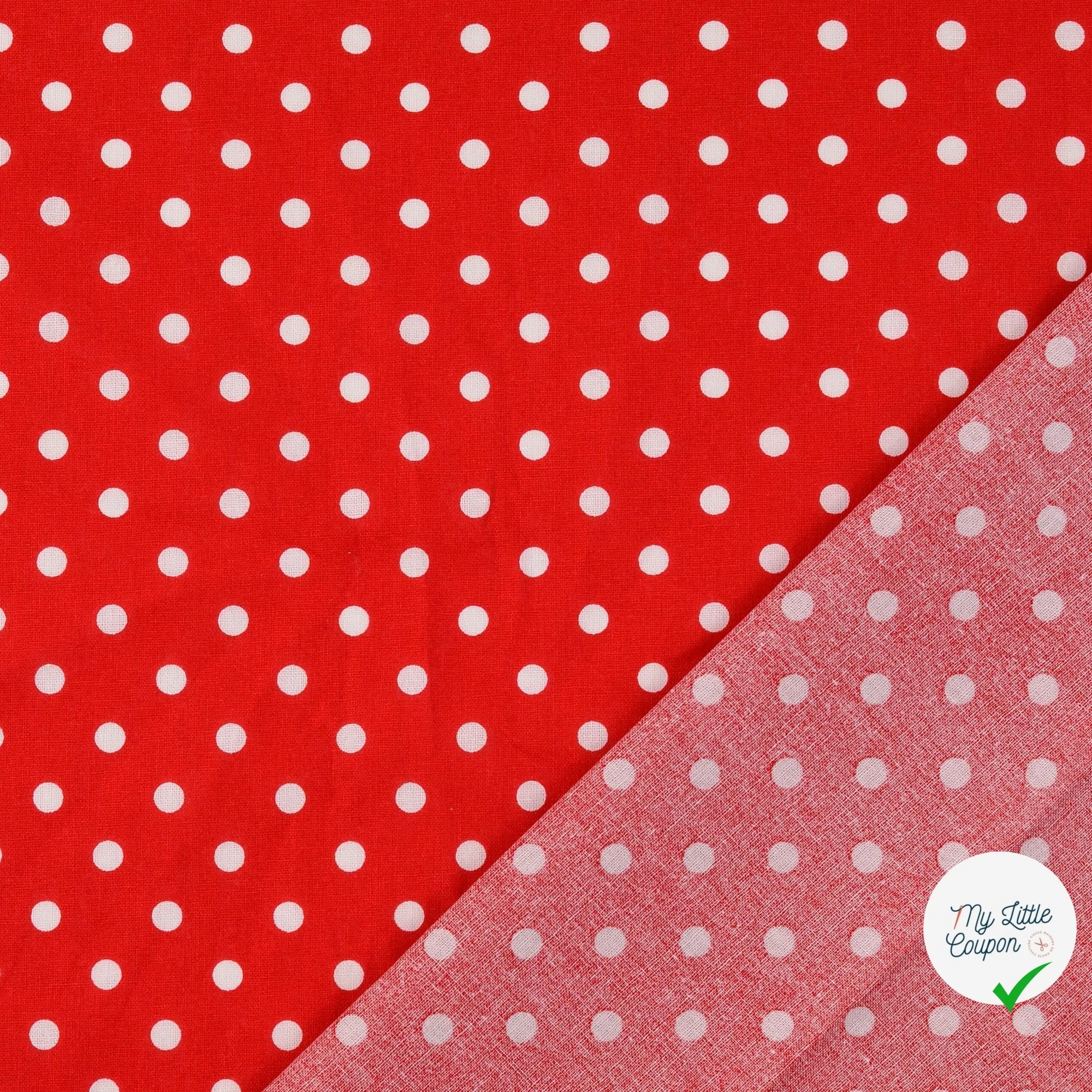 Renforcé de coton à pois rouge - My Little Coupon