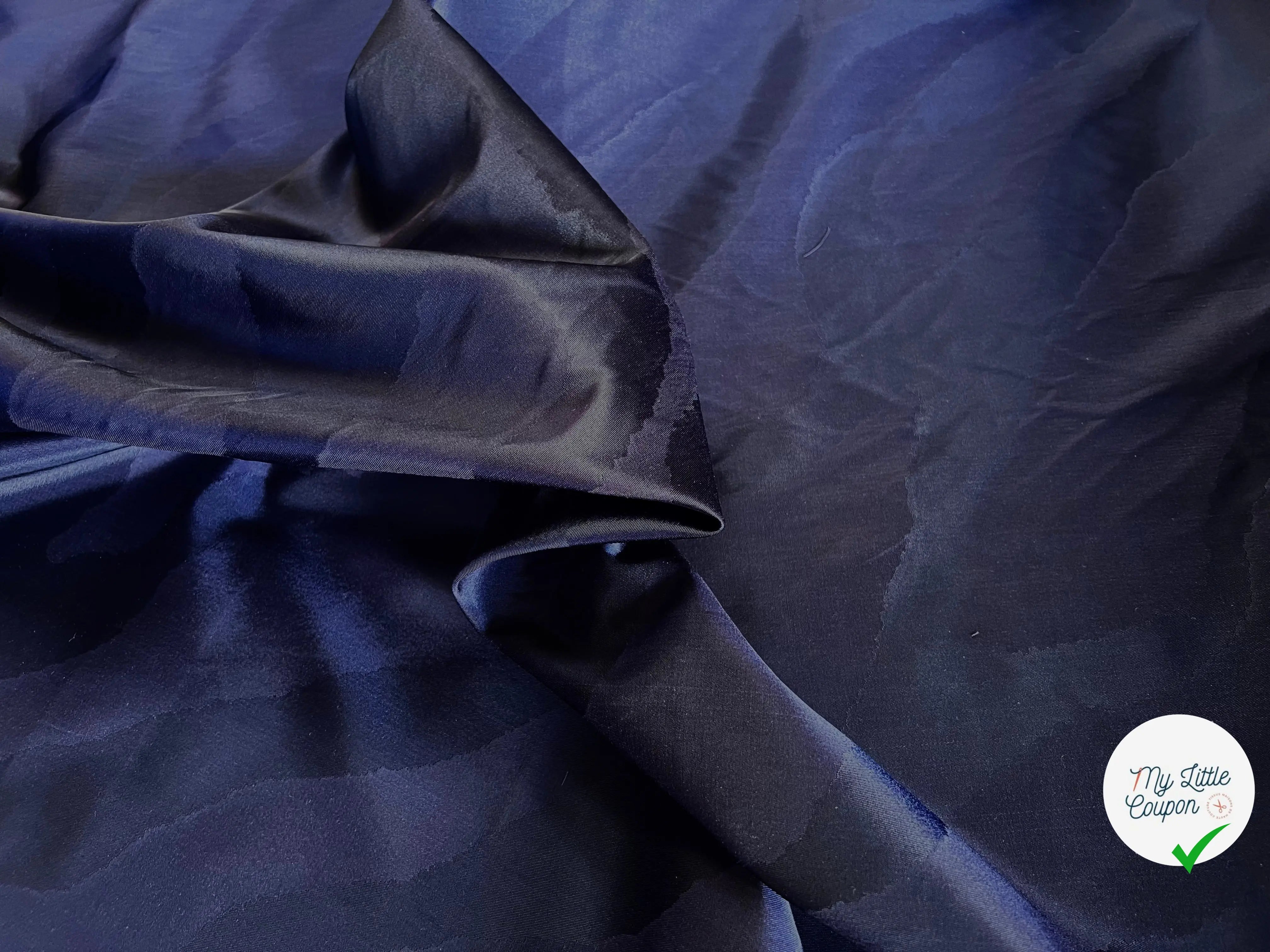SATIN BLEU NUIT TIGREÂ - My Little Coupon