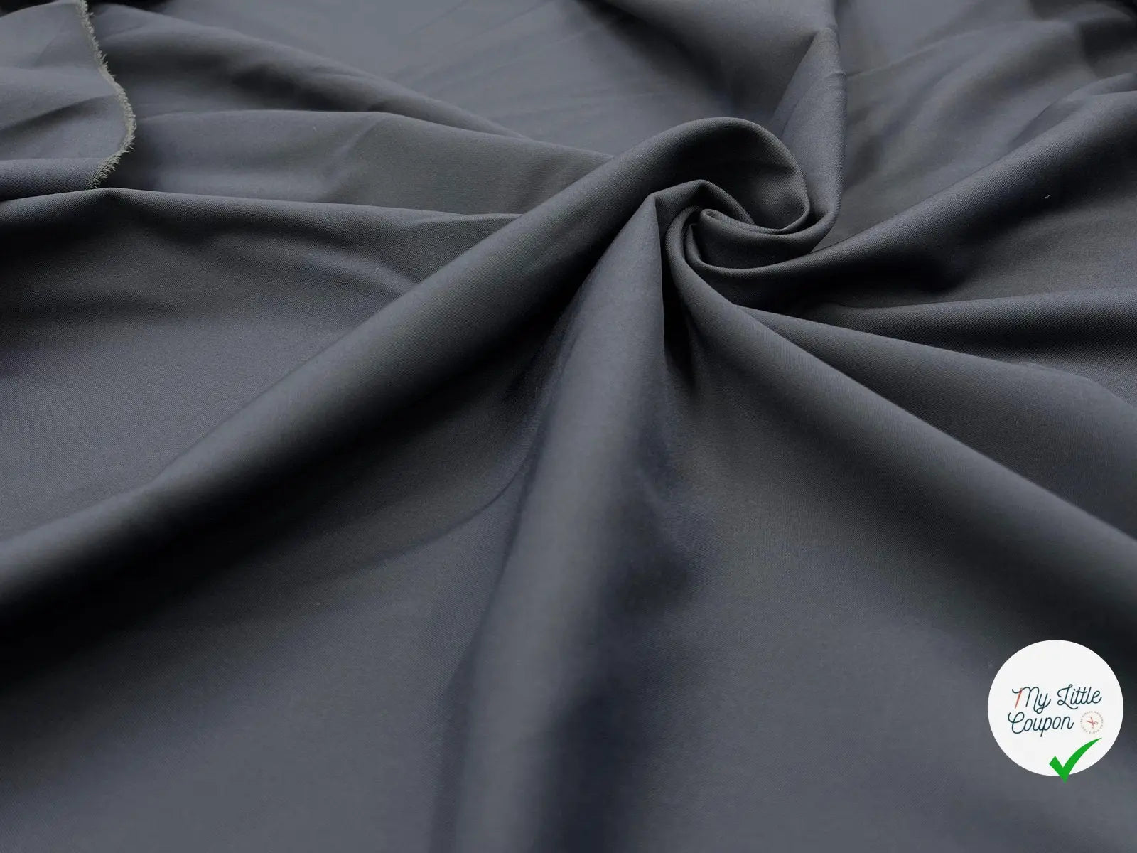 SATIN COTON STRETCH MATE STEEL GRAY - My Little Coupon - tissu - coudre