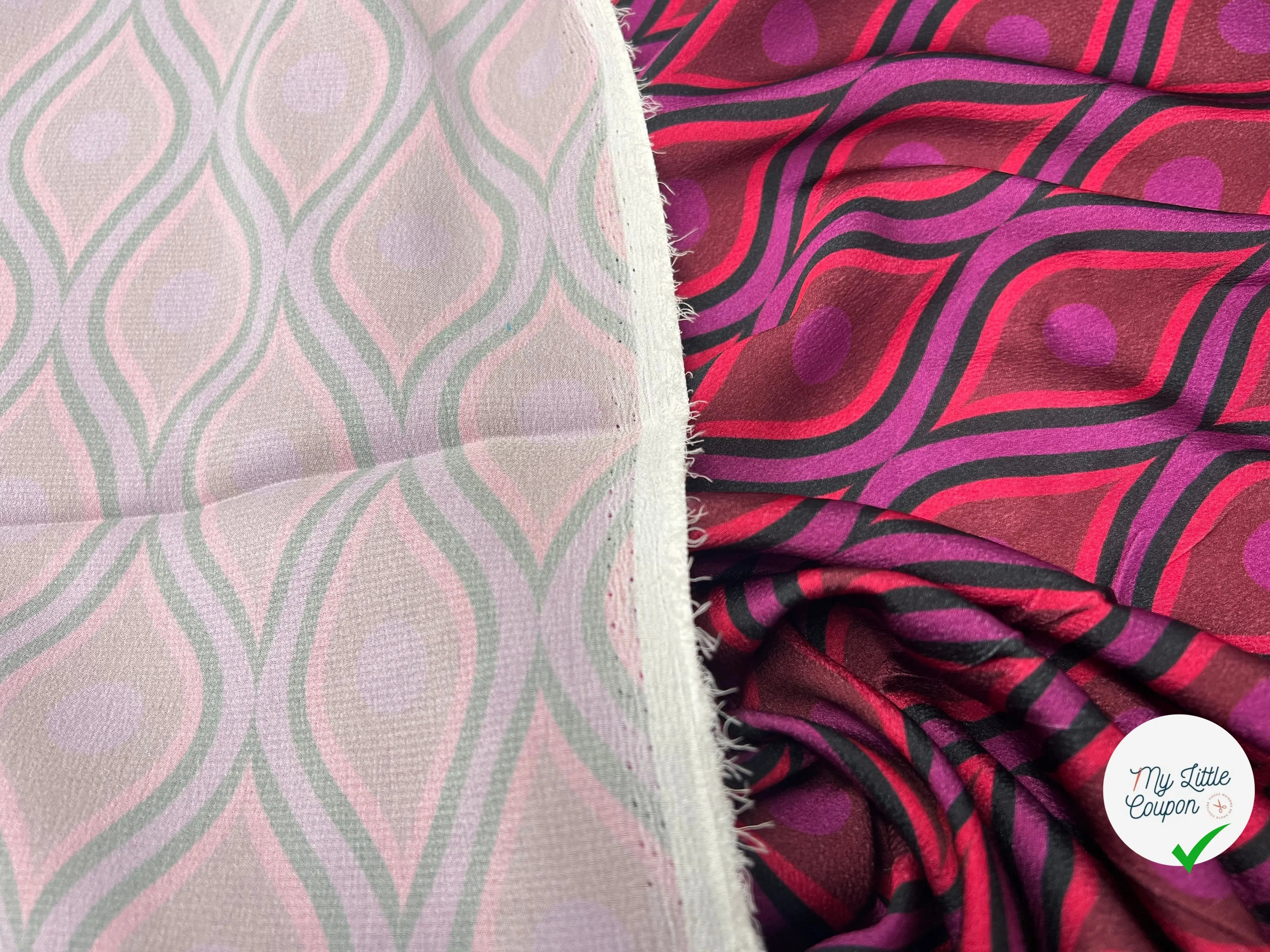 SATIN CRÊPÉ REGARDS VINTAGE - My Little Coupon - tissu - coudre