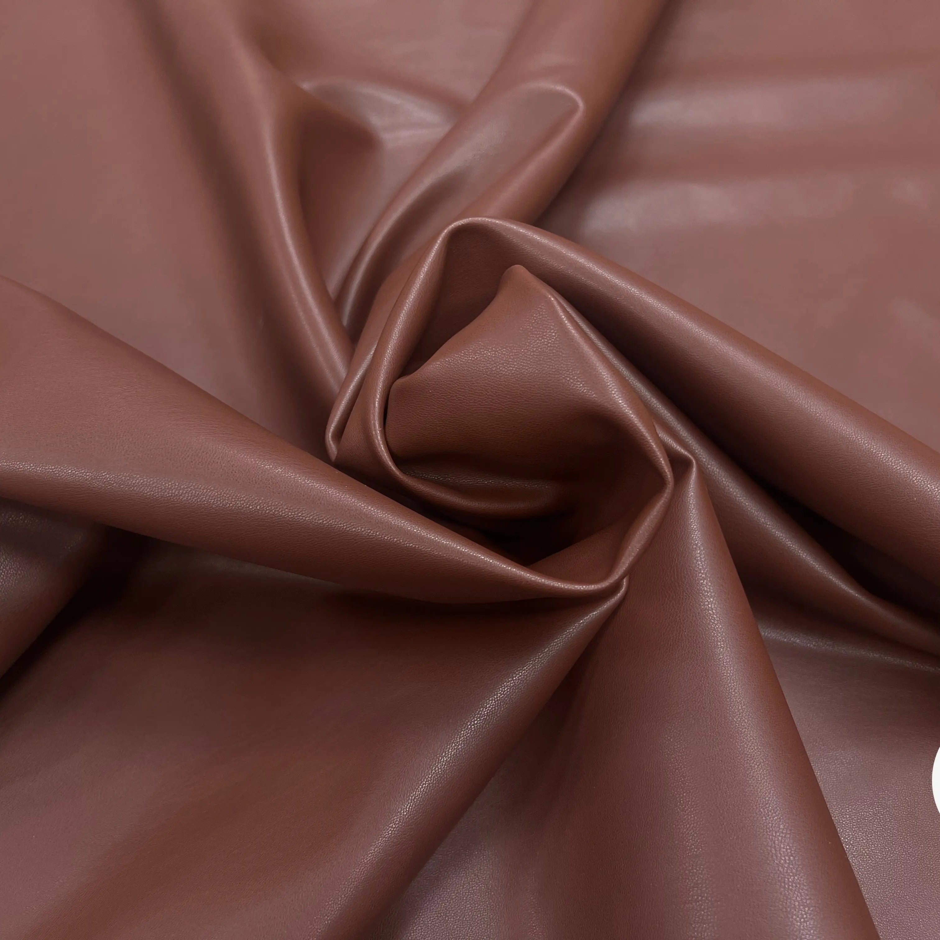 SATIN CUIR CHOCOLAT ENVERS CAMEL - My Little Coupon