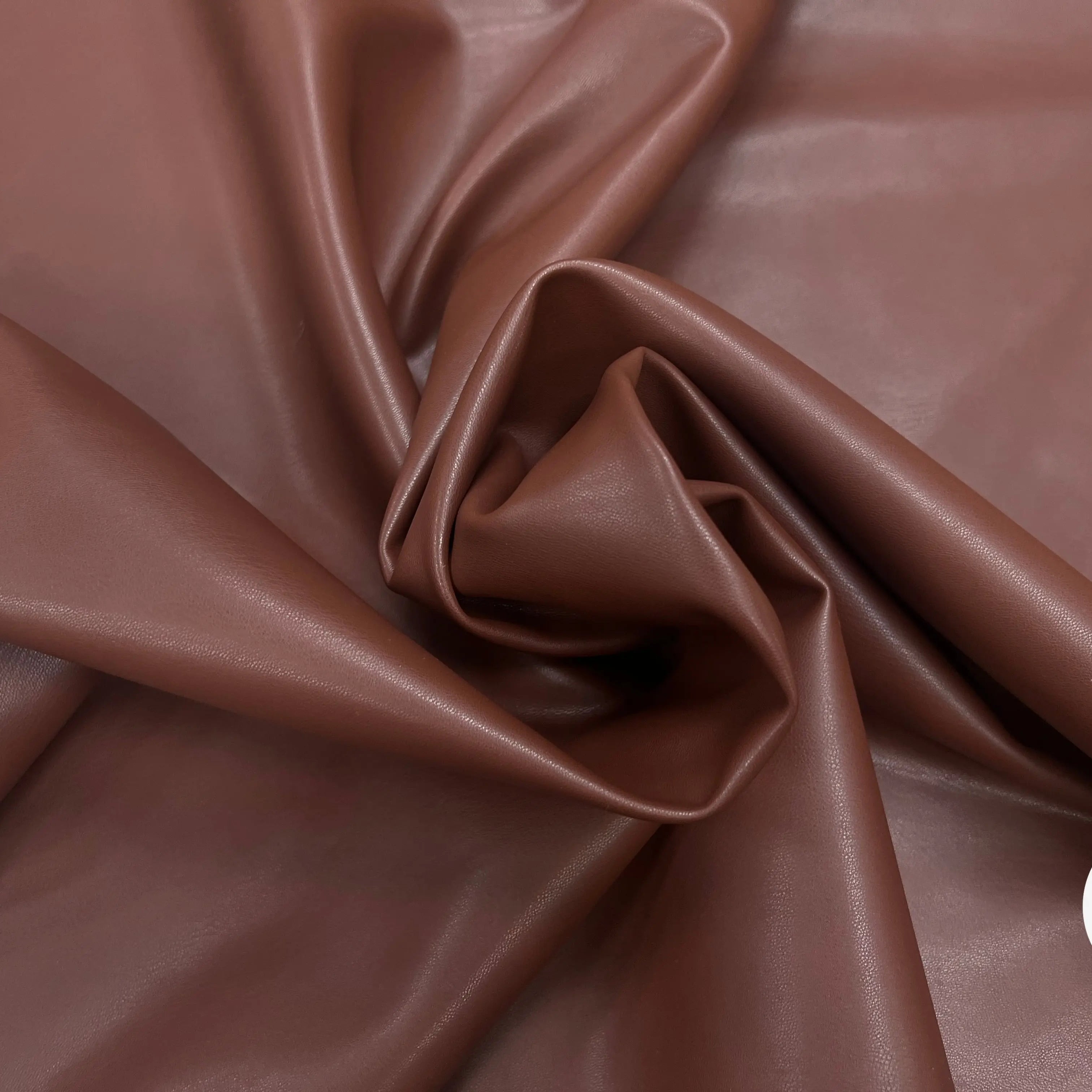 SATIN CUIR CHOCOLAT ENVERS CAMEL - My Little Coupon