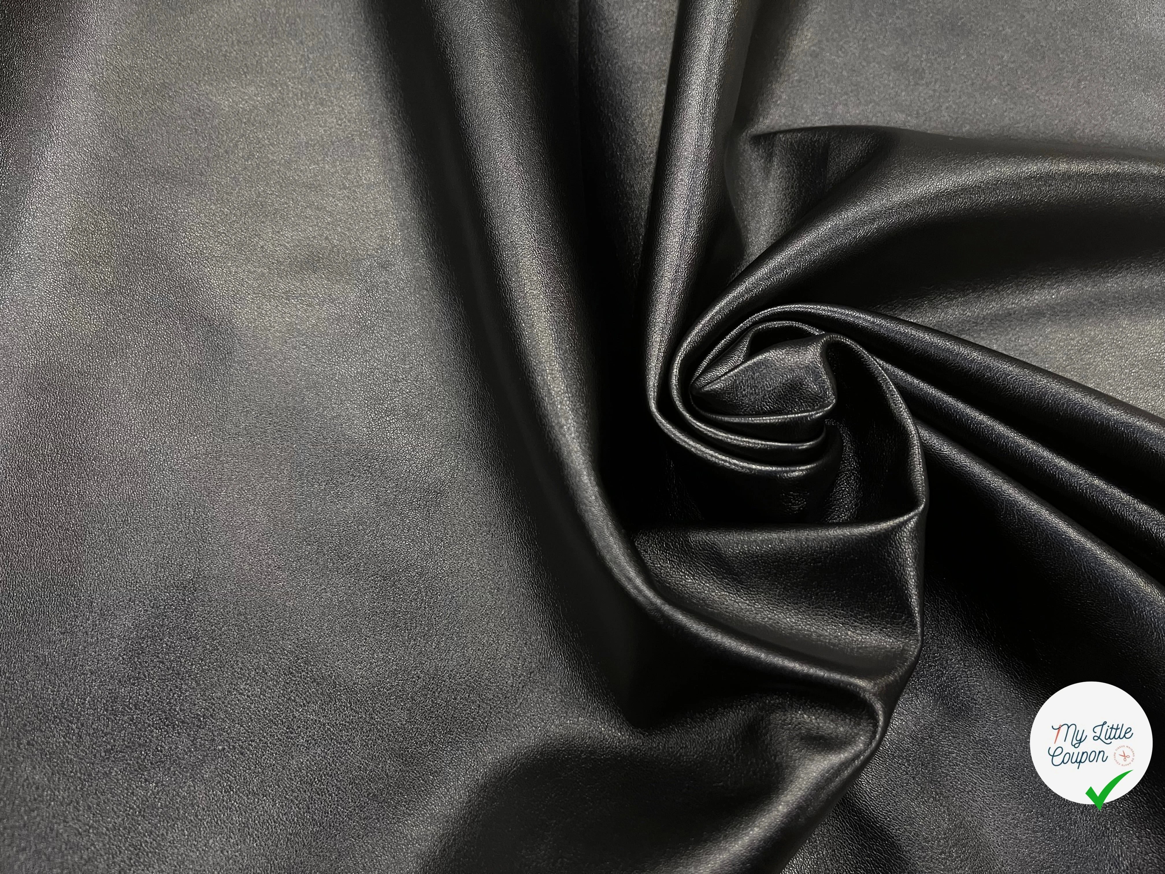 SATIN CUIR NOIR 145CM - My Little Coupon
