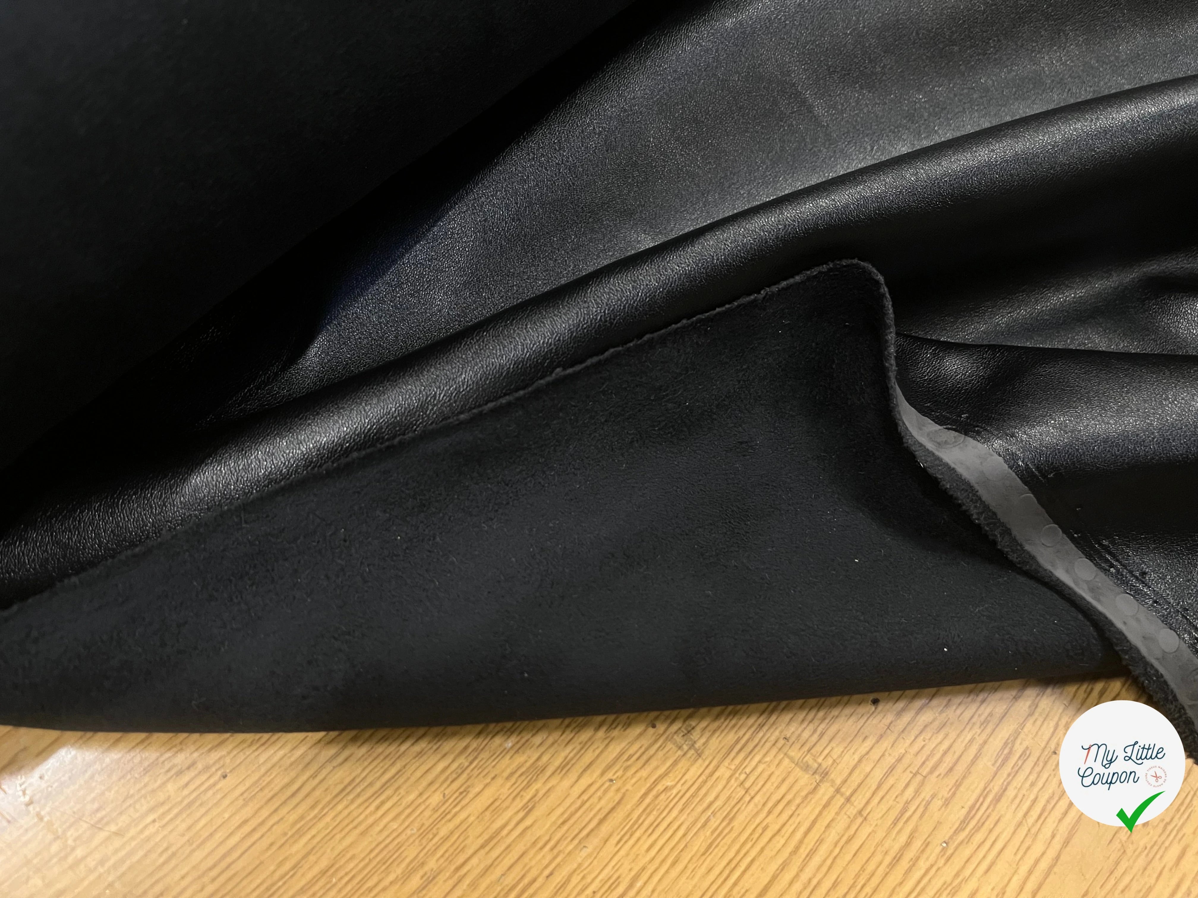 SATIN CUIR NOIR 145CM - My Little Coupon