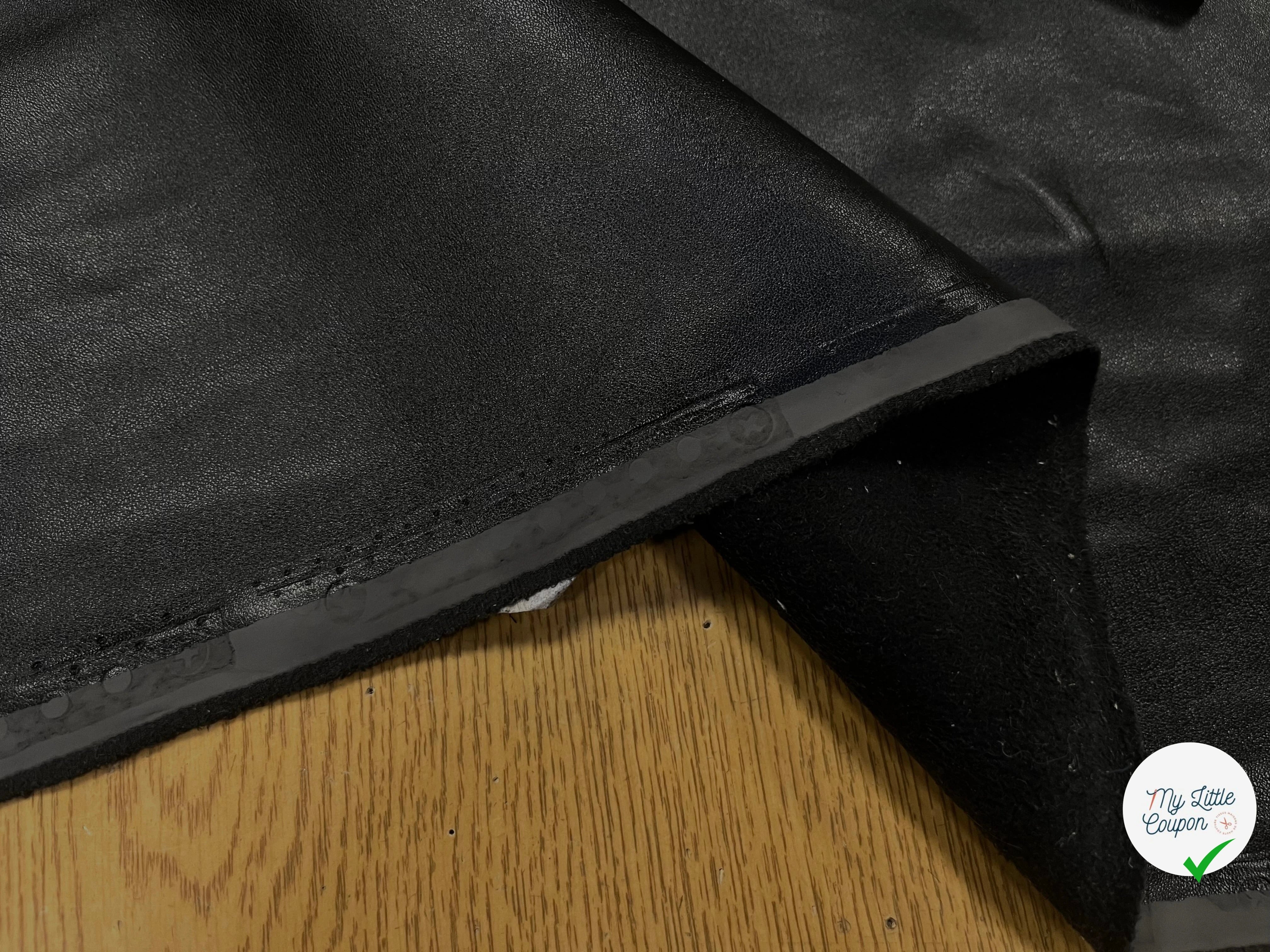 SATIN CUIR NOIR 145CM - My Little Coupon