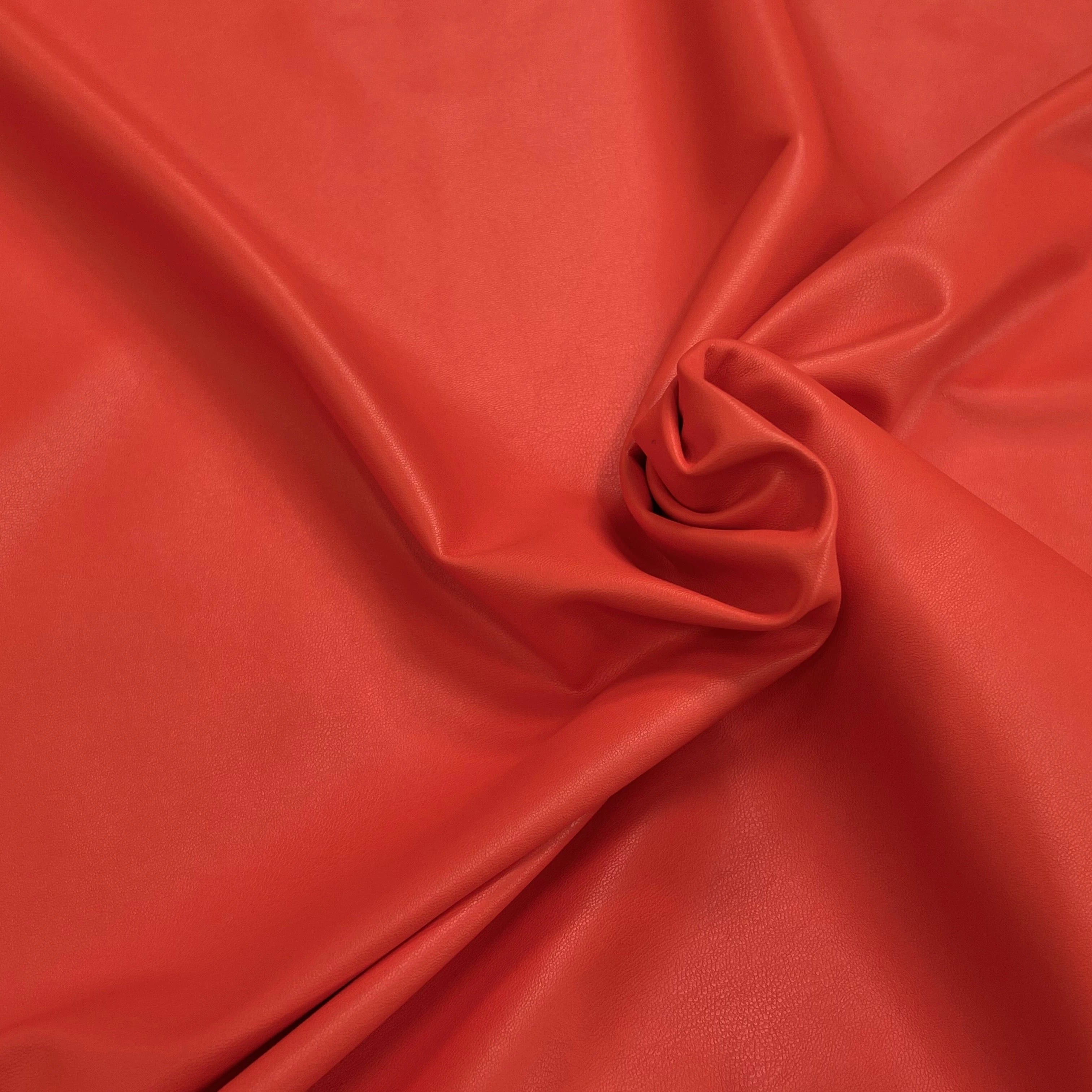 SATIN CUIR ORANGE ENVERS MICROPOLAIRE BLANCHE - My Little Coupon