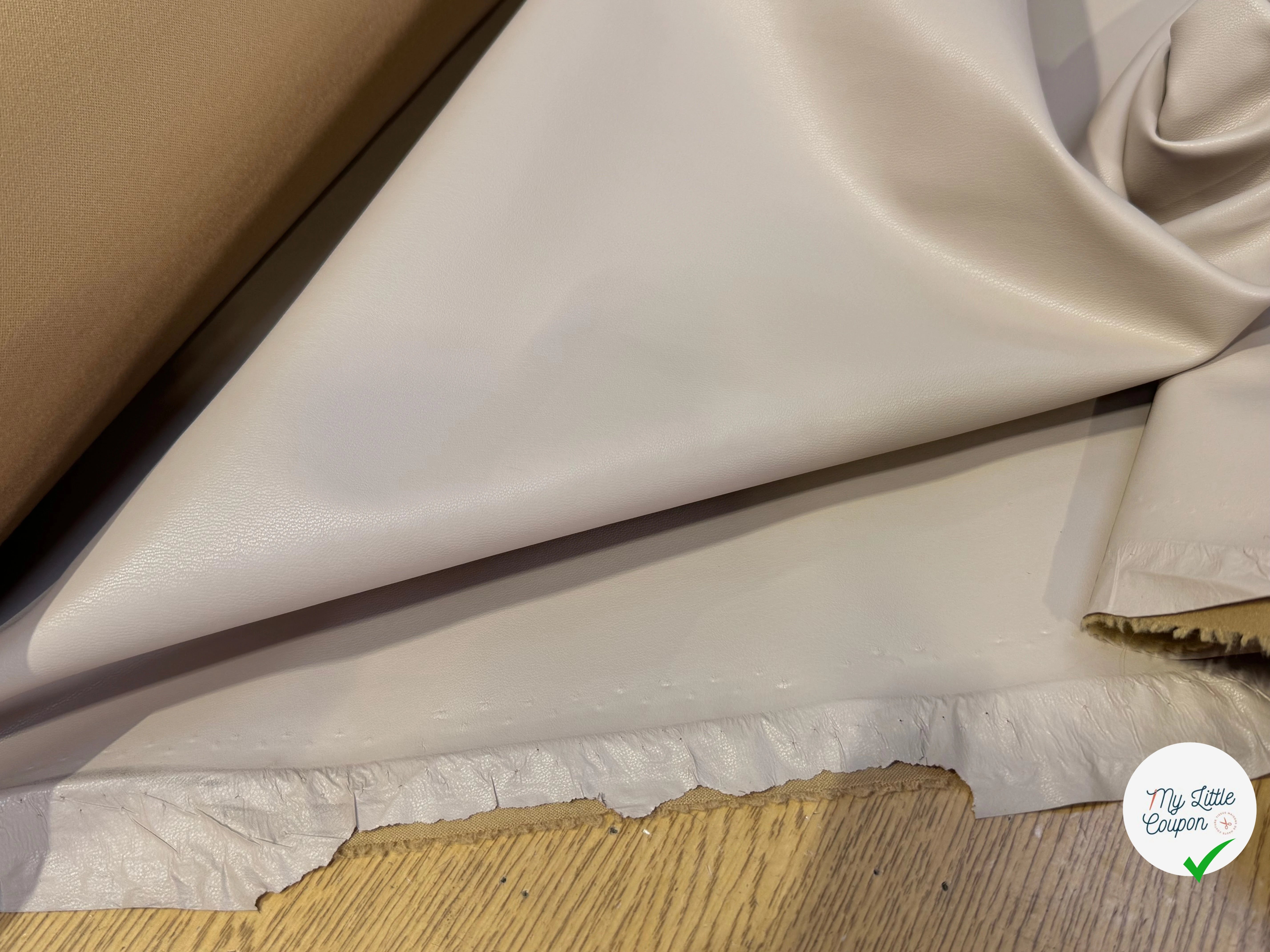 SATIN CUIR STRETCH CAFÉ AU LAIT QUALITÉ COUTURE - My Little Coupon