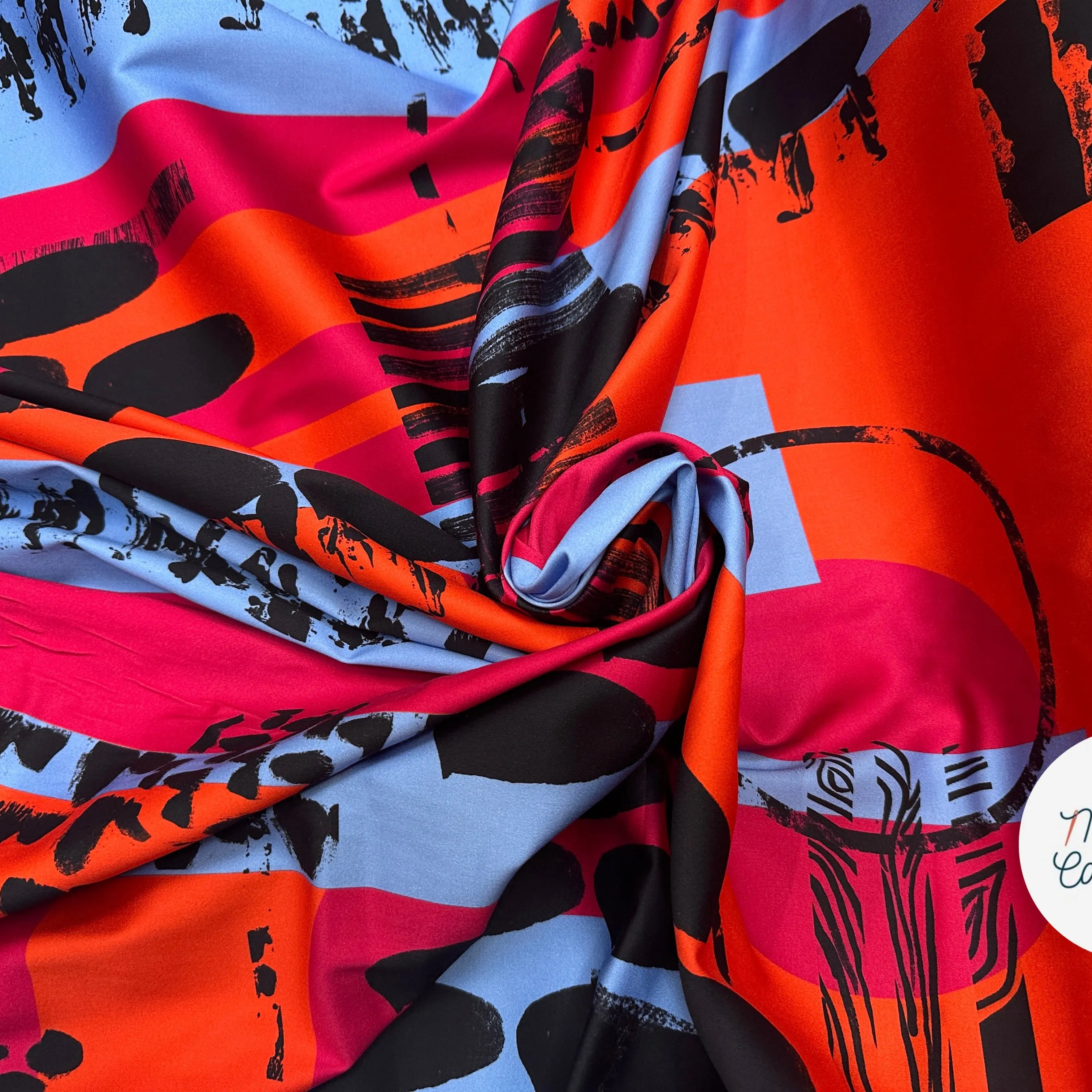 SATIN DE COTON ABSTRCT FUSION - My Little Coupon