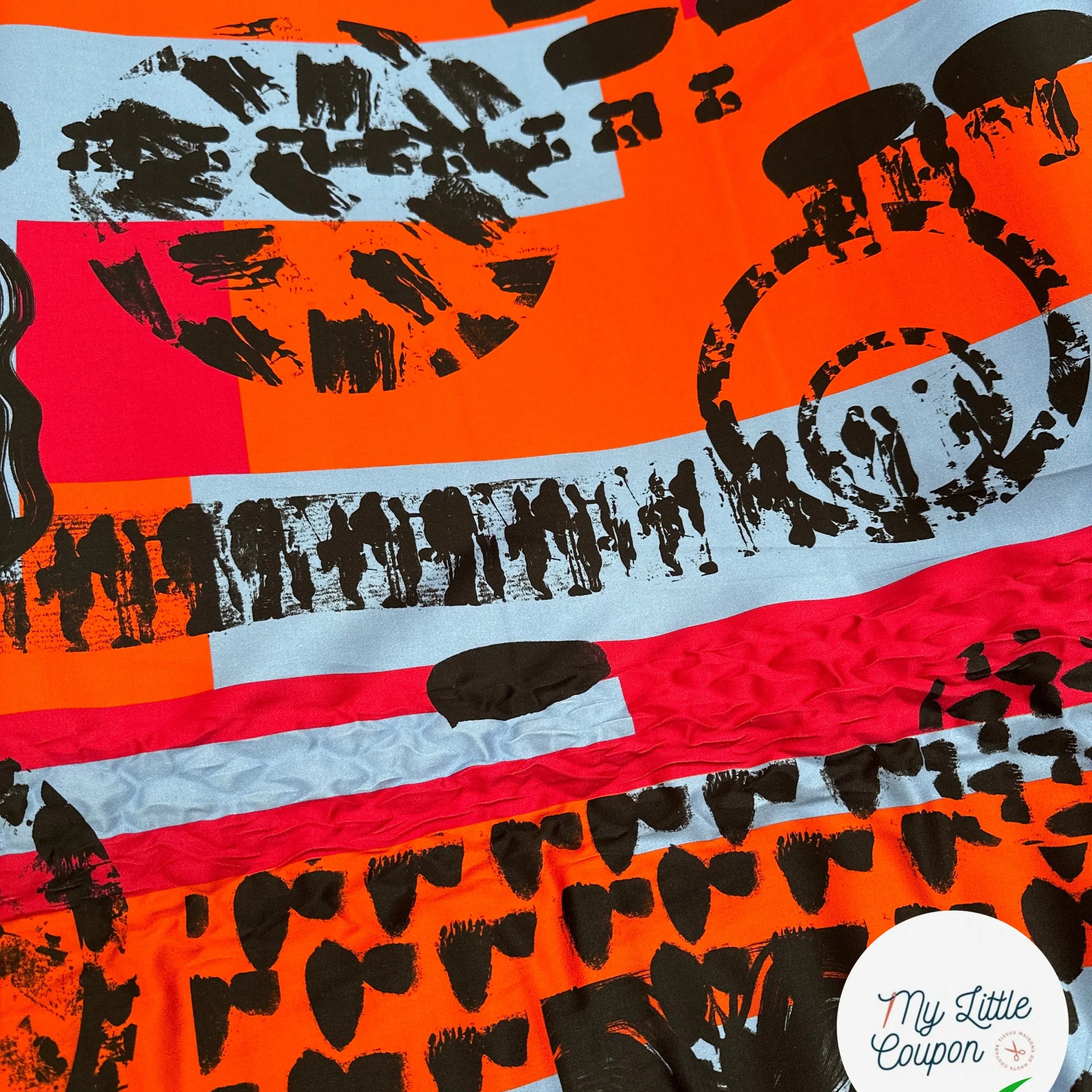 SATIN DE COTON ABSTRCT FUSION - My Little Coupon