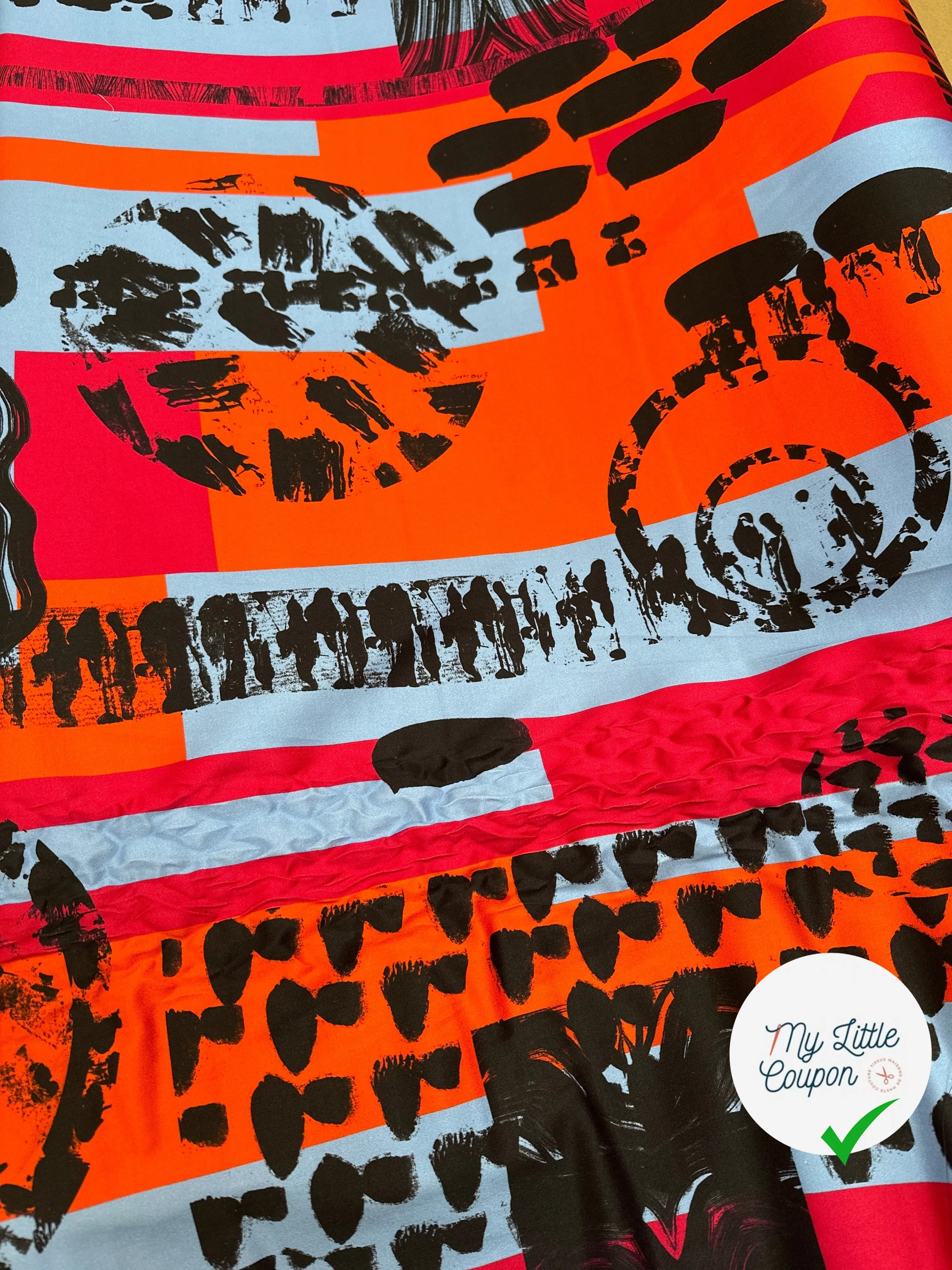 SATIN DE COTON ABSTRCT FUSIONÂ - My Little Coupon