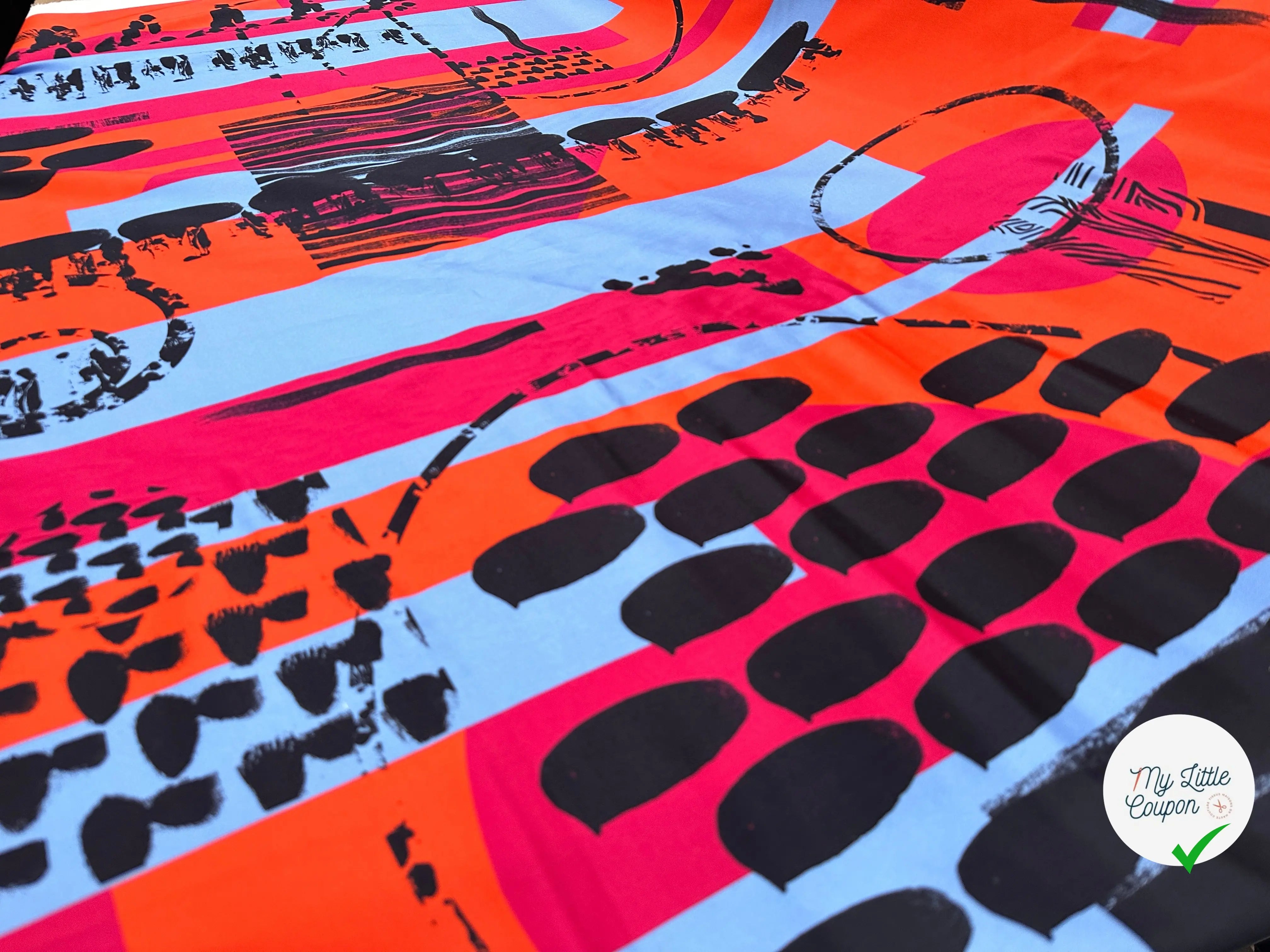 SATIN DE COTON ABSTRCT FUSIONÂ - My Little Coupon