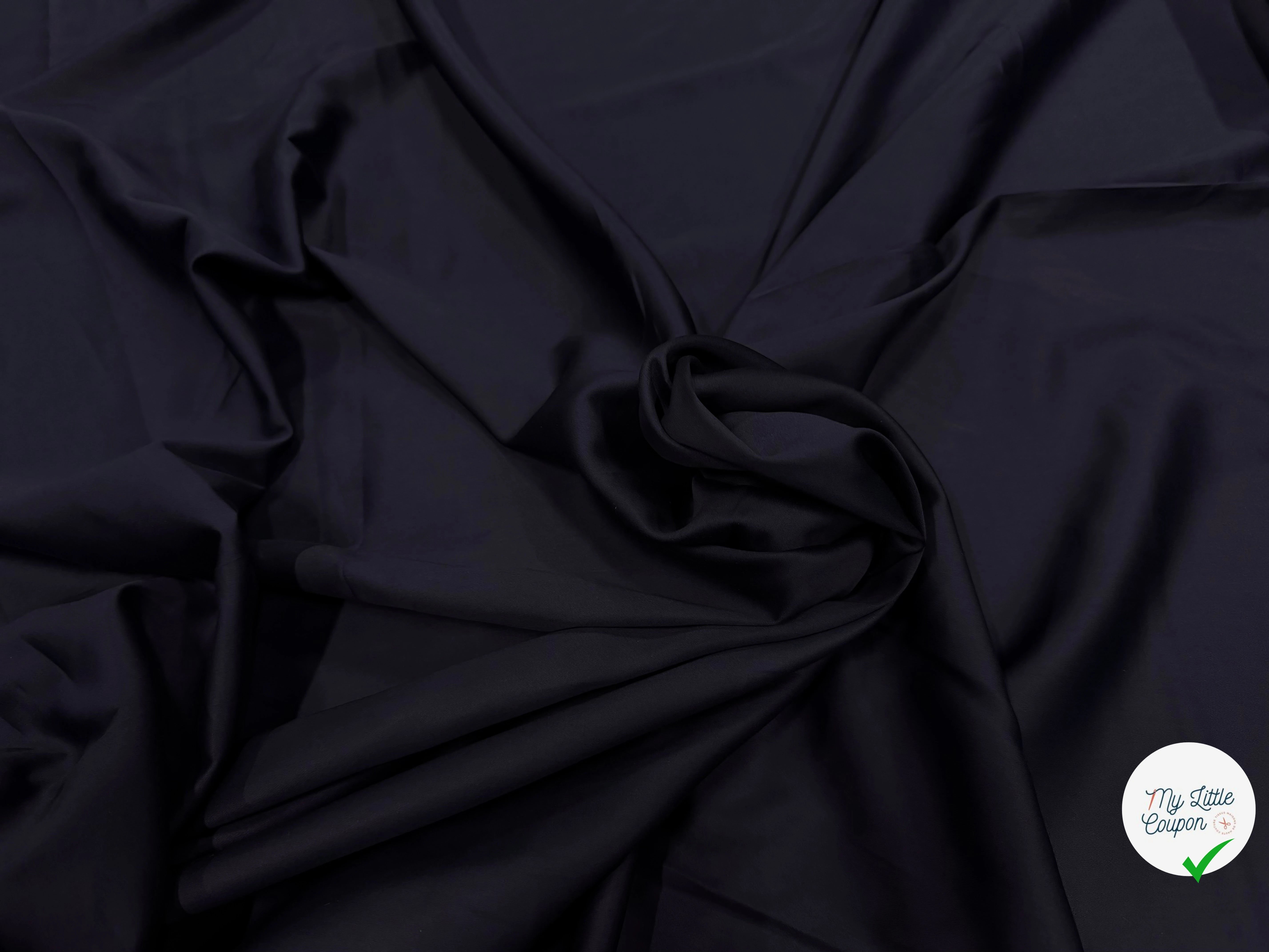 SATIN DE COTON BLEU MARINE - My Little Coupon